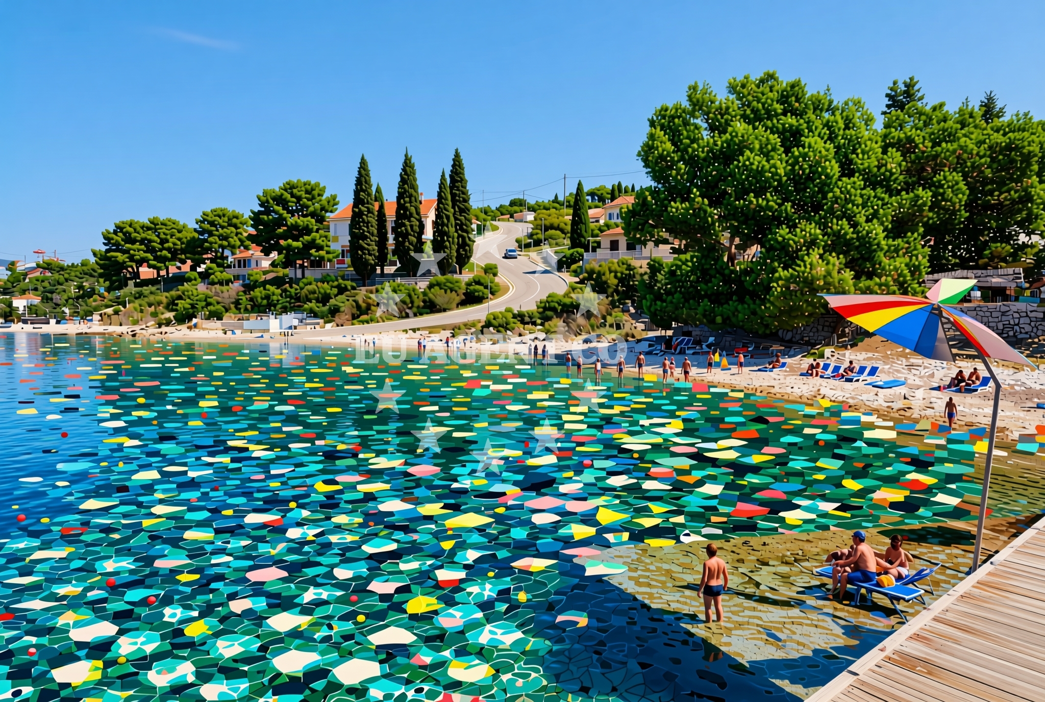 Sea and coastal view of Miholašćica (Cres): beaches and coves (5) in Miholašćica (Cres)