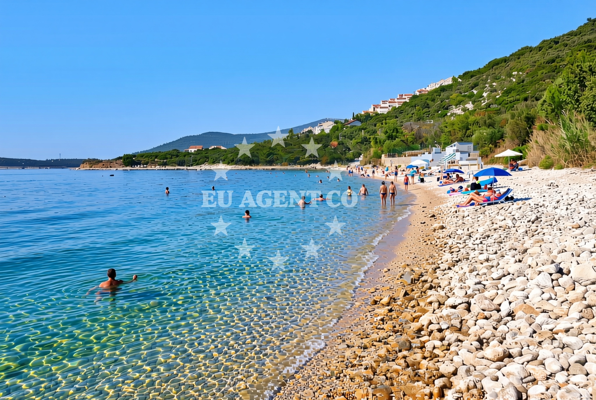 Overview of Miholašćica jug, Miholašćica (Cres) Beach in Miholašćica jug