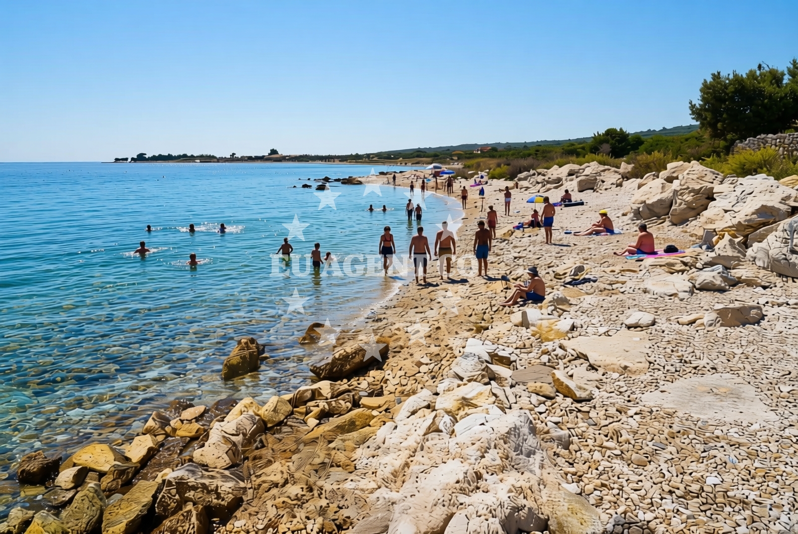 Overview of Mihovilje, Novalja (Pag) Beach in Mihovilje