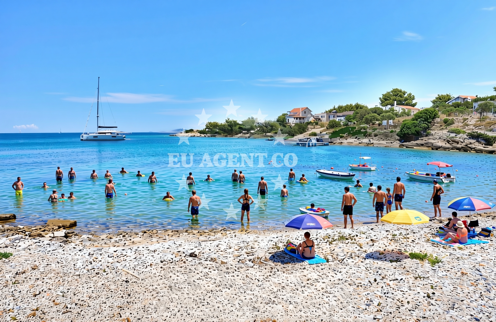 Overview of Mikavica, Žirje (Žirje) Beach in Mikavica