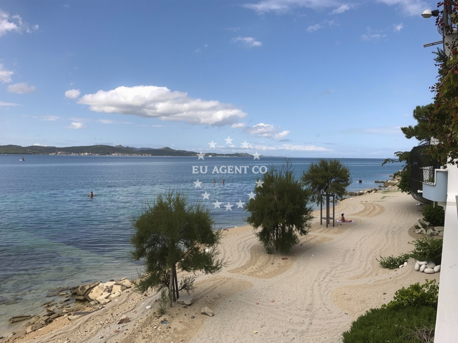 Shoreline and swimming area at Mikulandra beach in Put svete Marije 52, Bibinje