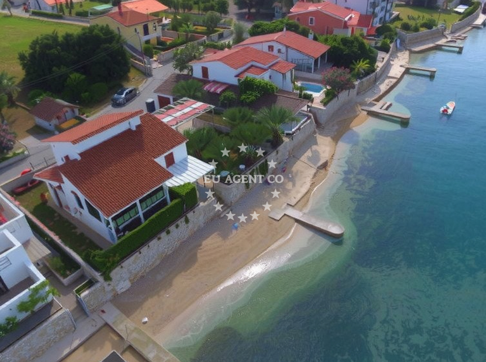 Beach facilities and surroundings at Mikulandra beach in Put svete Marije 52, Bibinje