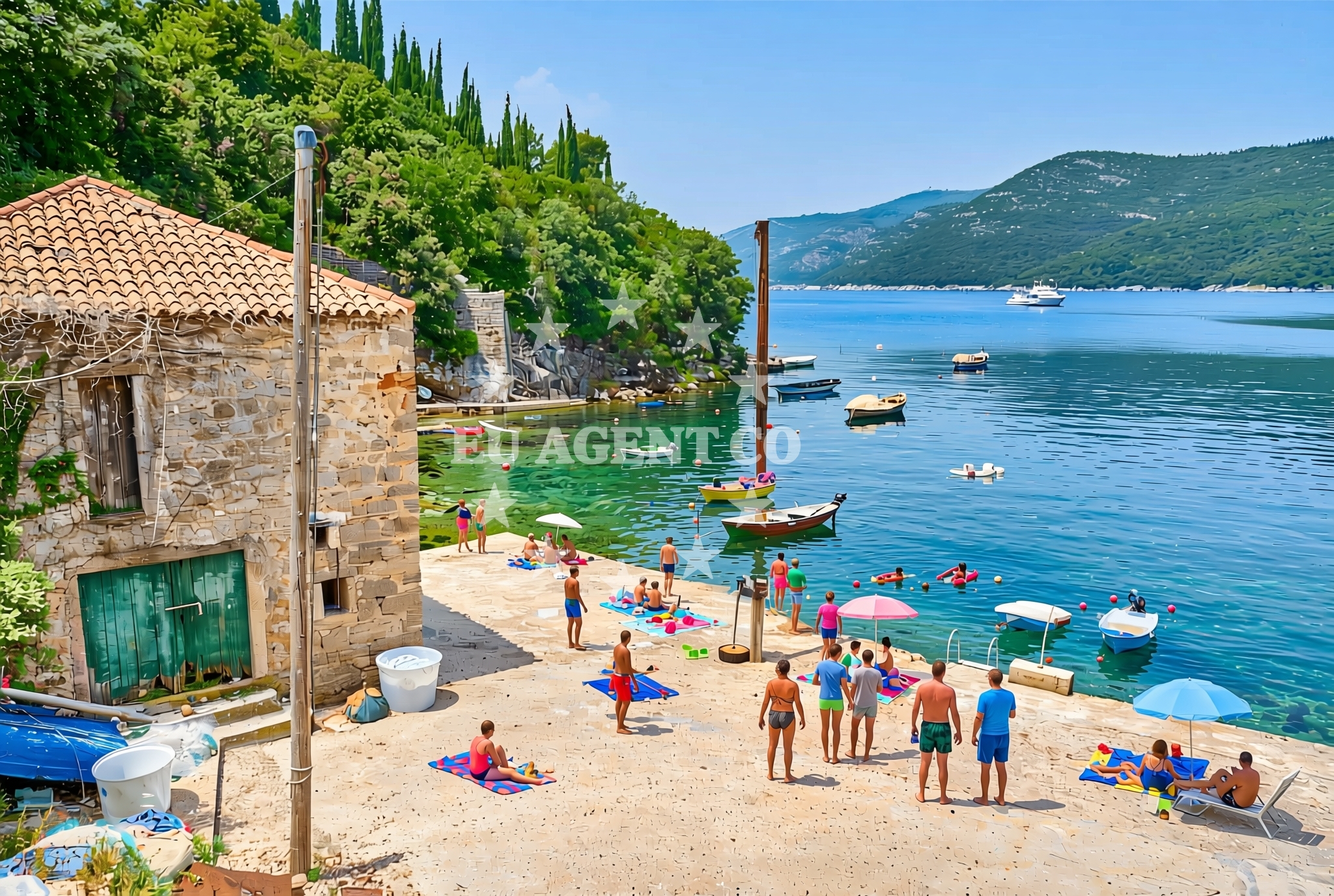 Beach facilities and surroundings at Mikulići: beaches and coves in Mikulići