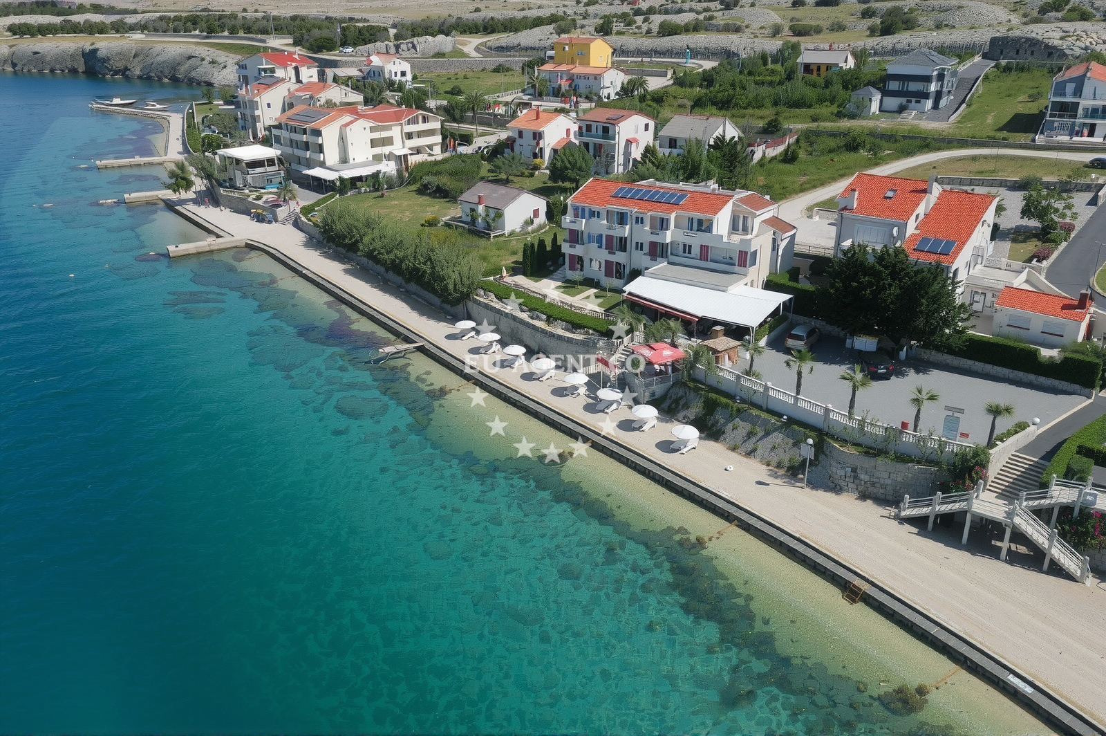 Sea and coastal view of Miletici beach in Rtina I 257 E 1, Rtina
