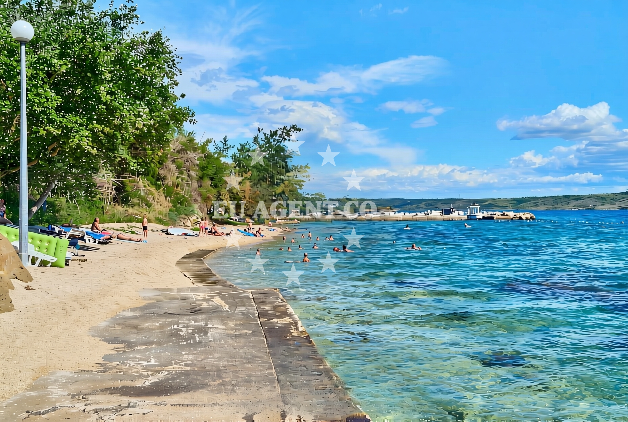 Sea and coastal view of Miletići istok, Rtina Beach in Miletići istok