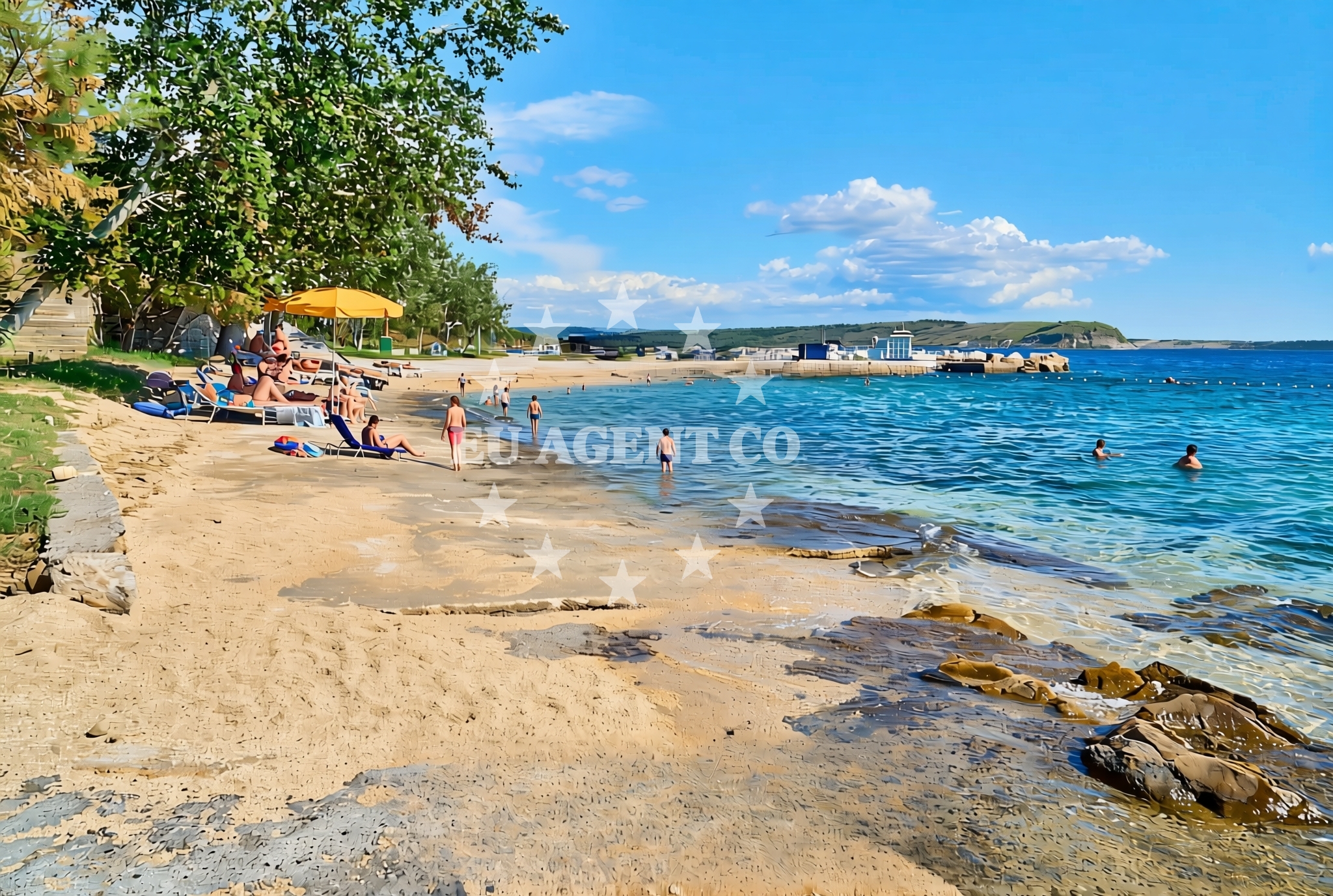 Beach facilities and surroundings at Miletići istok, Rtina Beach in Miletići istok