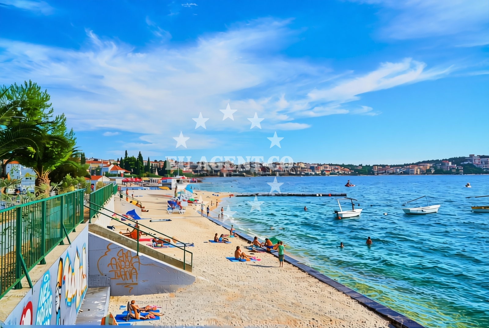 Overview of Milićeva draga, Okrug Gornji (Čiovo) Beach in Milićeva draga