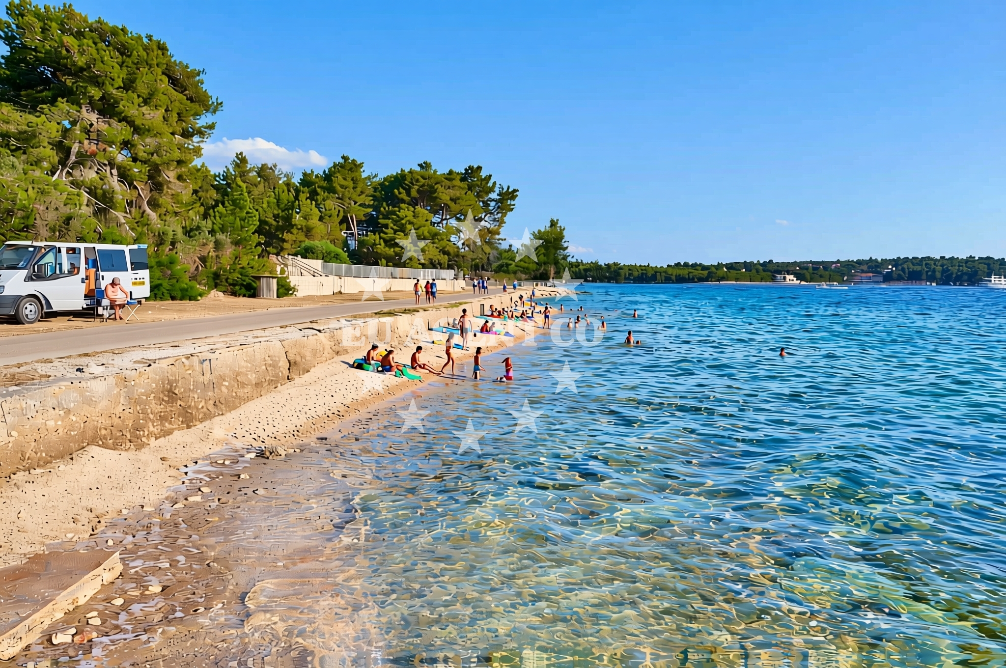 Sea and coastal view of Milna (Brač): beaches and coves (7) in Milna (Brač)