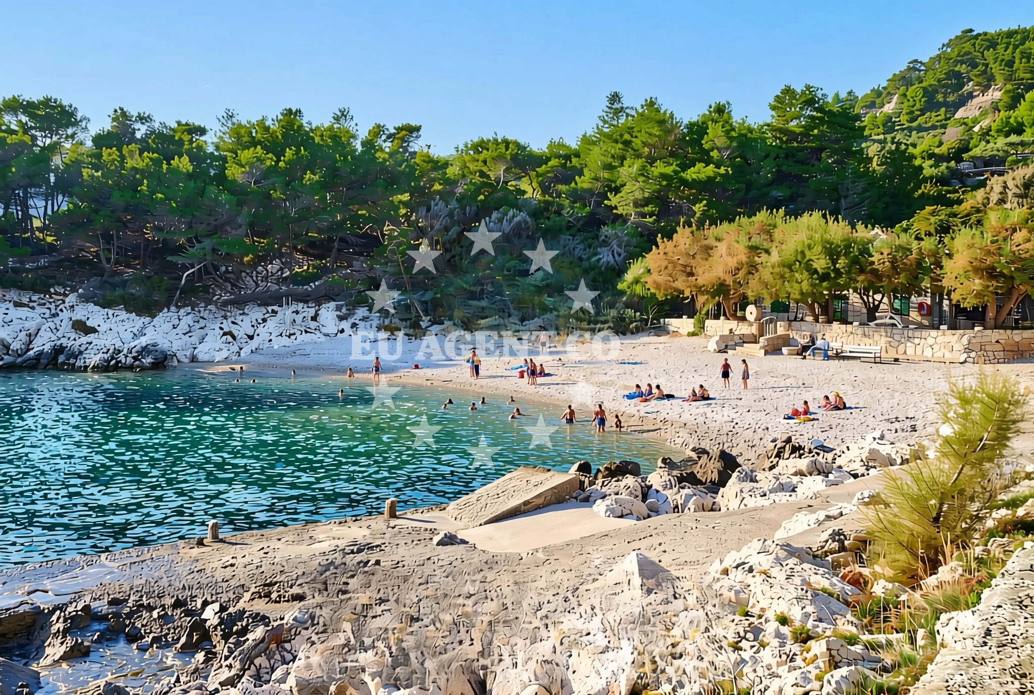 Overview of Milna (Hvar): beaches and coves (4) in Milna (Hvar)