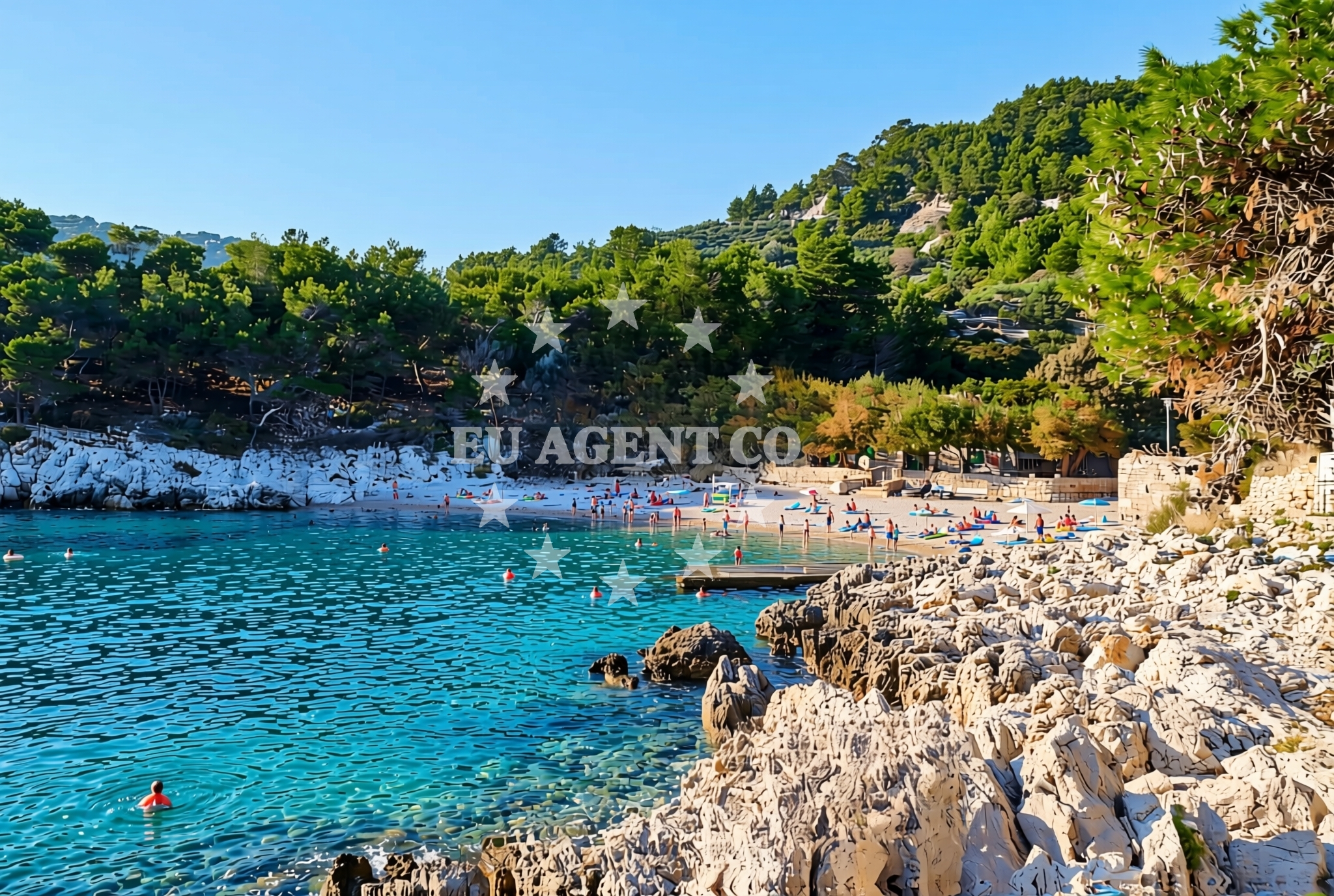 Shoreline and swimming area at Milna (Hvar): beaches and coves (4) in Milna (Hvar)