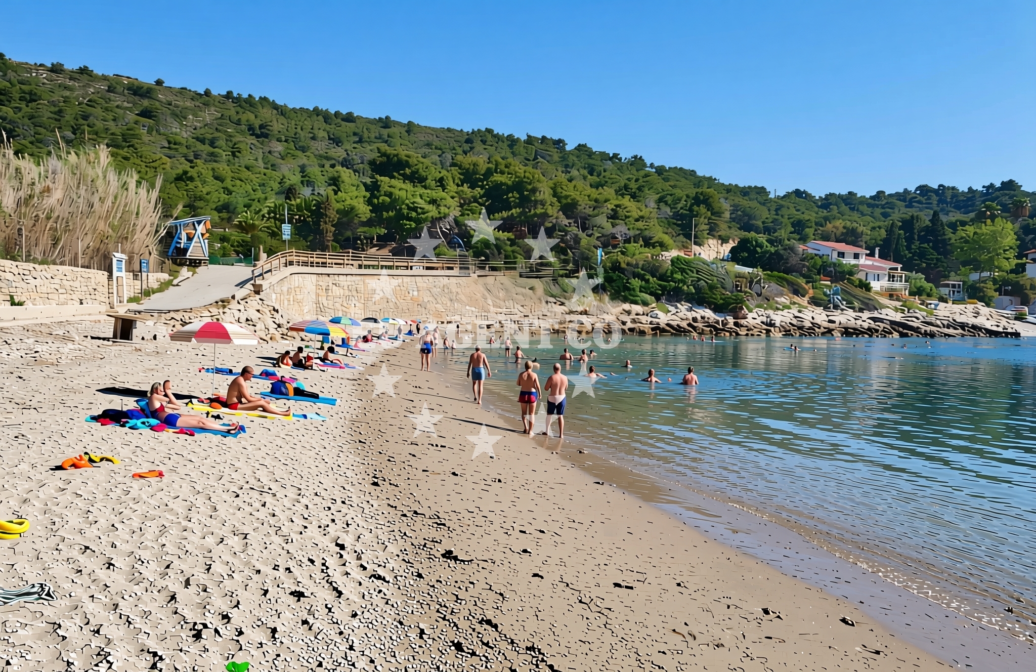 Sea and coastal view of Milna (Vis): beaches and coves (4) in Milna (Vis)