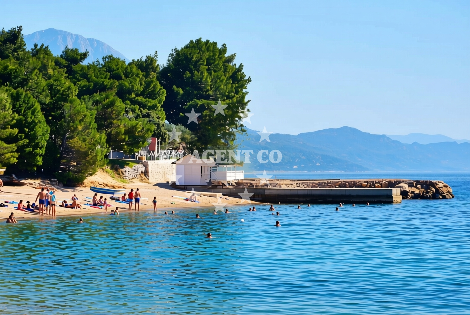 Shoreline and swimming area at Milo moje, Drvenik (Gradac) Beach in Milo moje