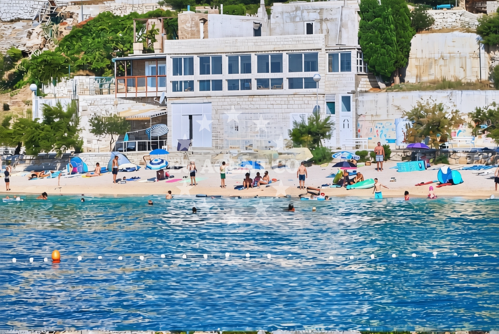 Sea and coastal view of Mimice: beaches and coves (7) in Mimice