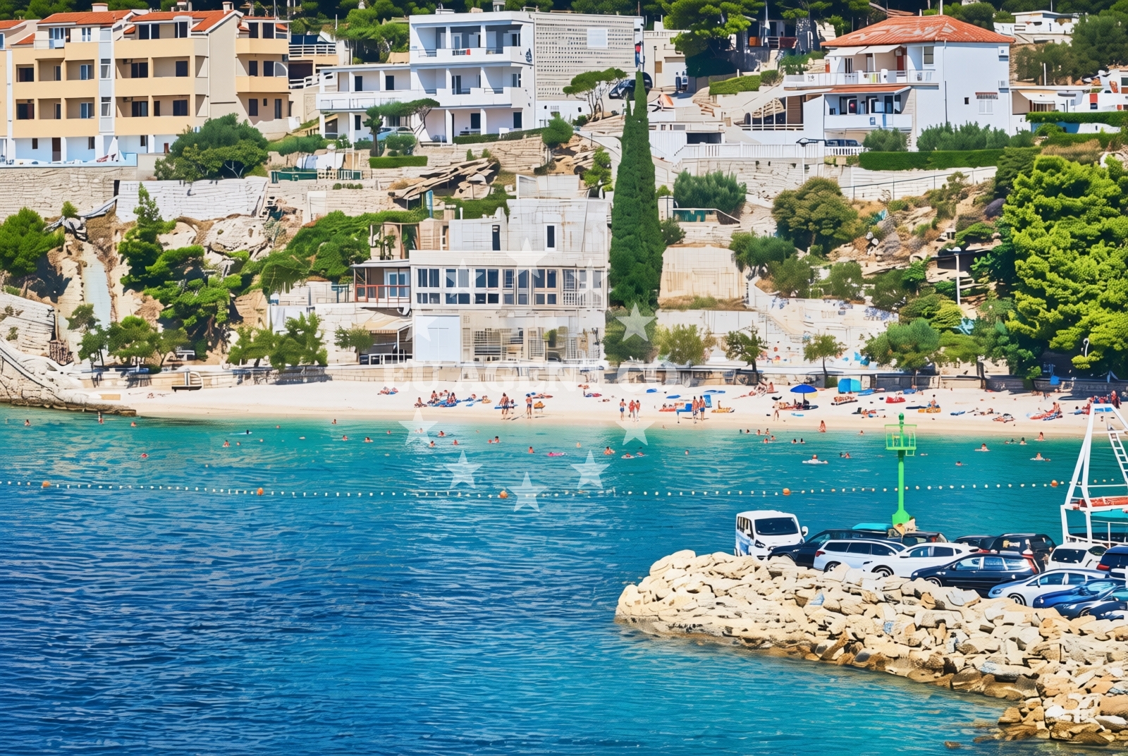 Beach facilities and surroundings at Mimice: beaches and coves (7) in Mimice