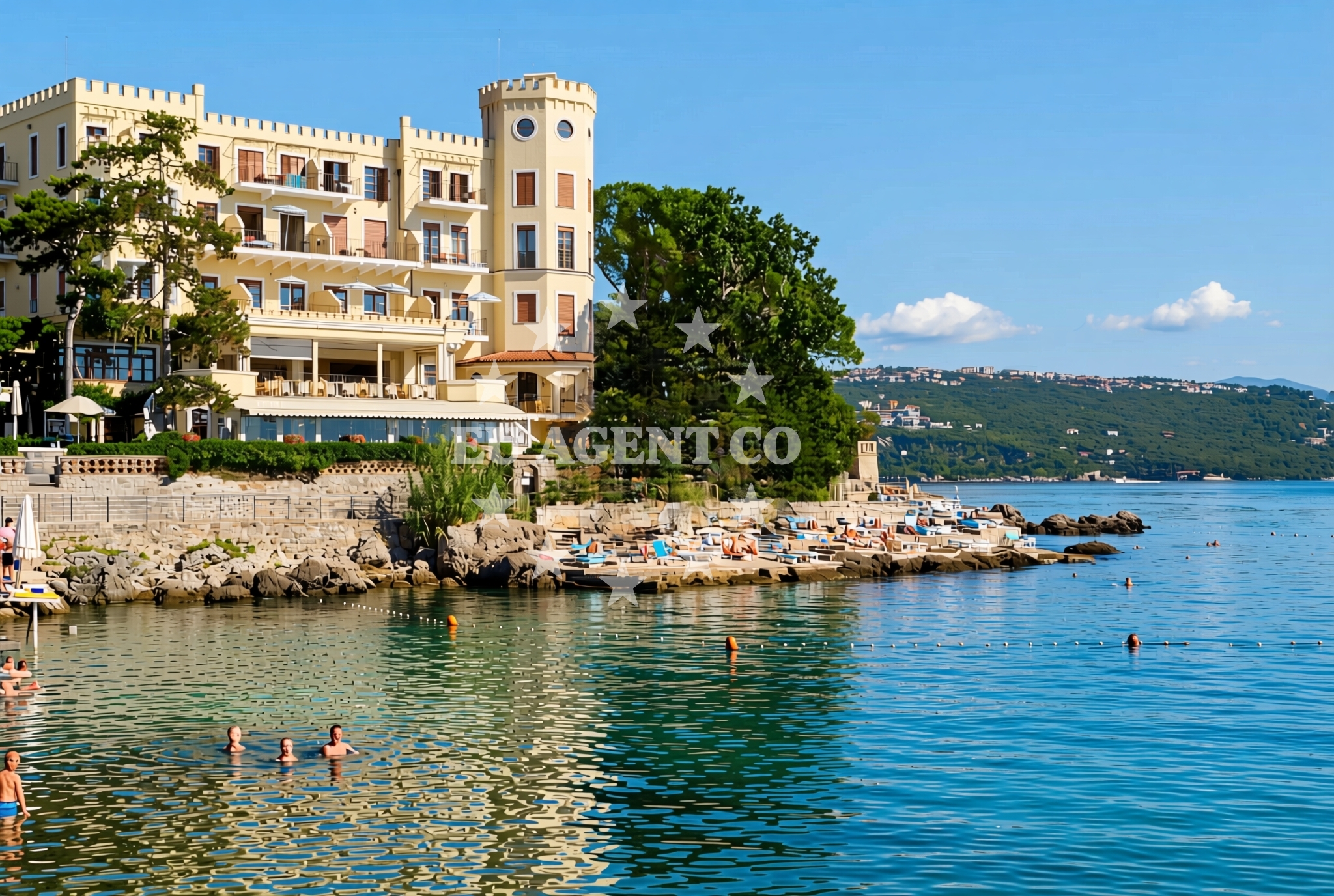Overview of Miramar, Opatija Beach in Miramar