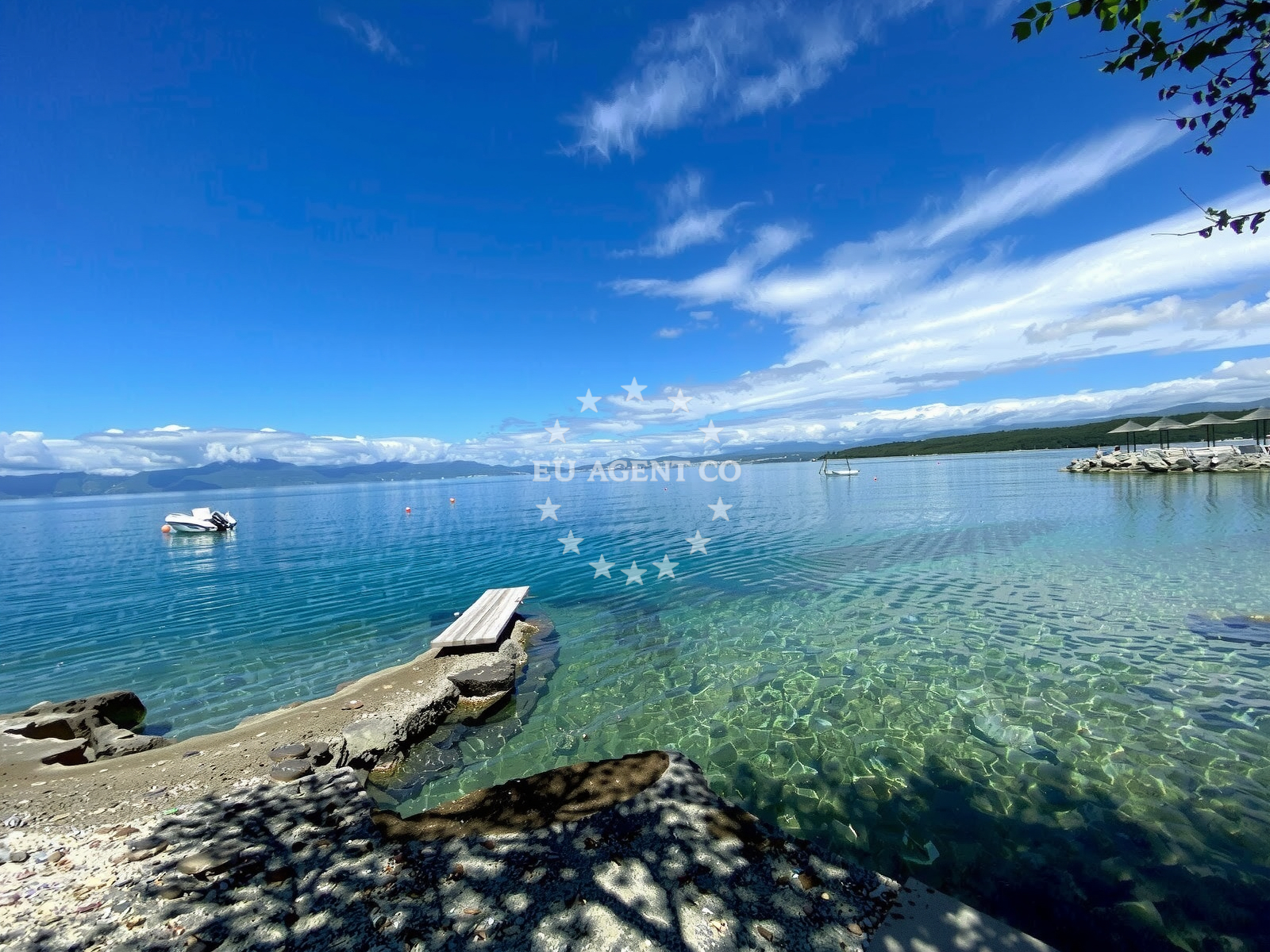 Beach facilities and surroundings at Miramare beach in , Njivice