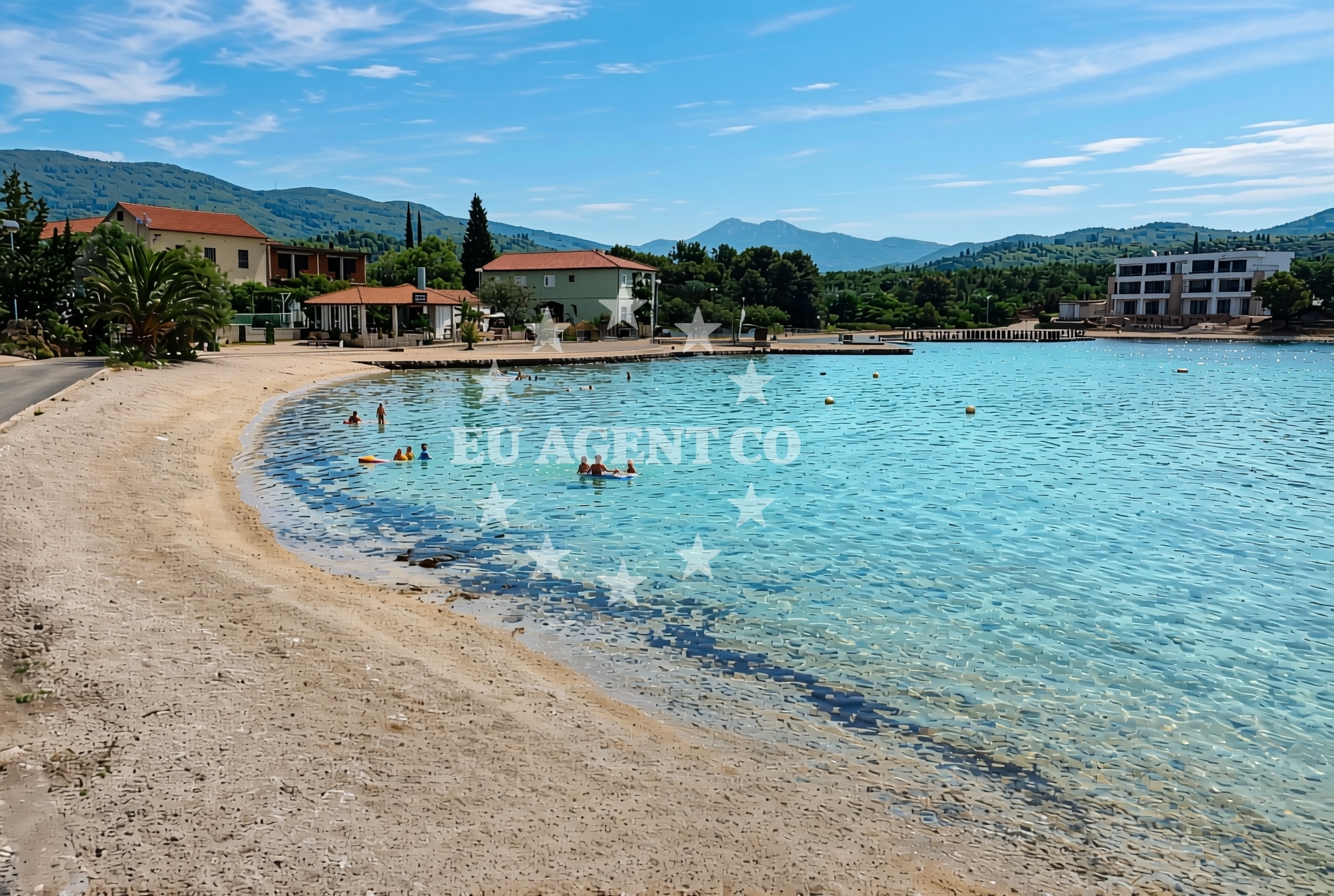 Sea and coastal view of Mirće sjever, Lovište Beach in Mirće sjever