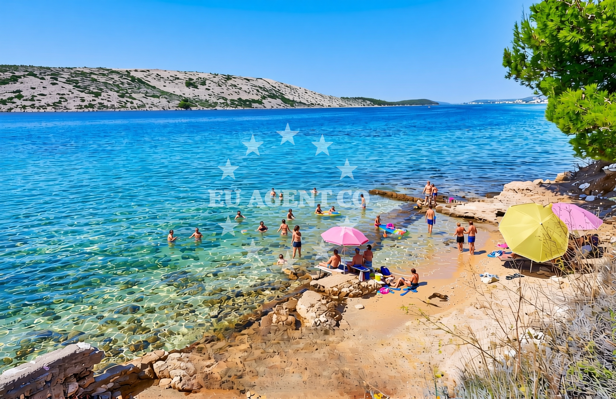 Overview of Mirine sjever 1, Barbat na Rabu (Rab) Beach in Mirine sjever 1