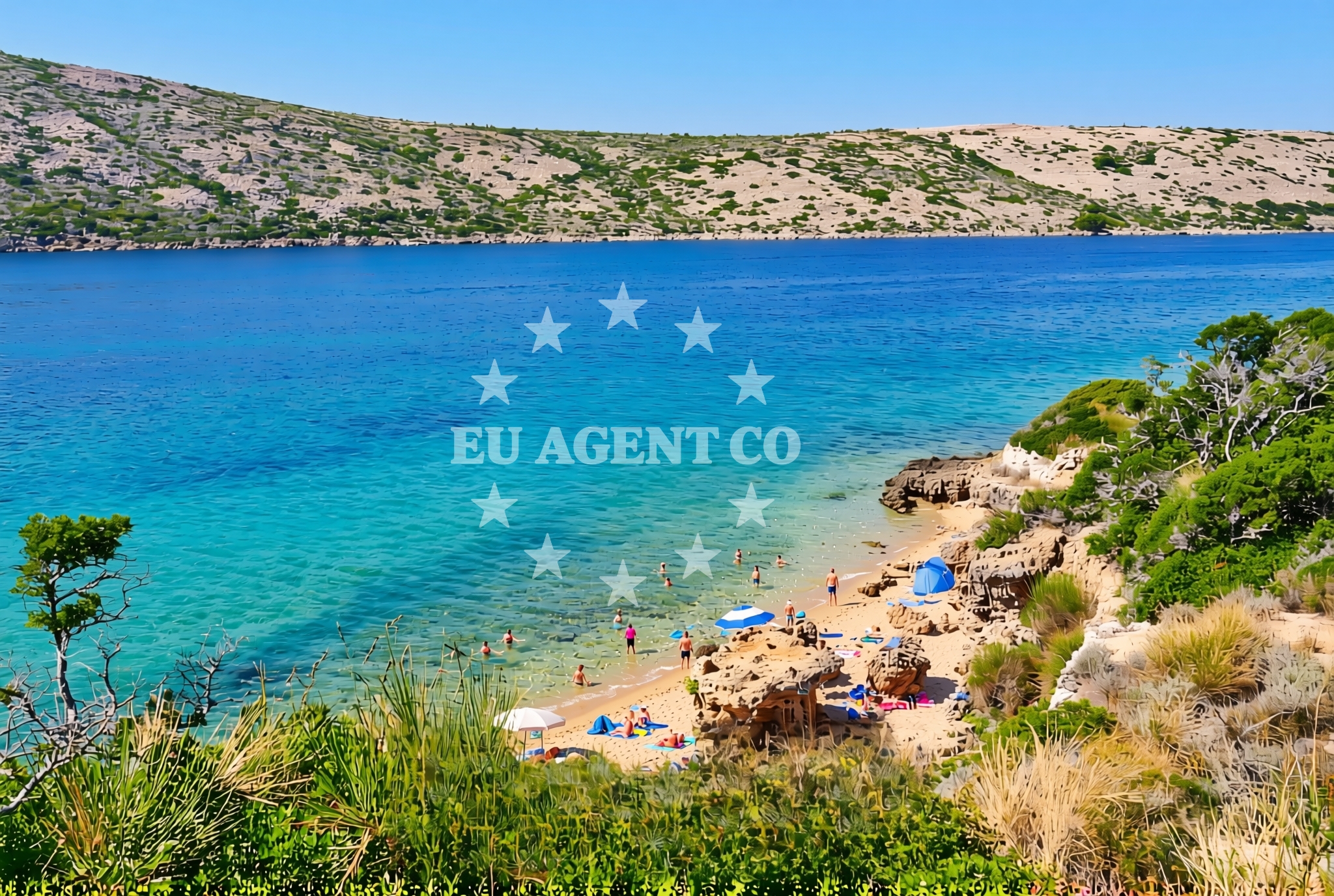 Overview of Mirine sjever 2, Barbat na Rabu (Rab) Beach in Mirine sjever 2