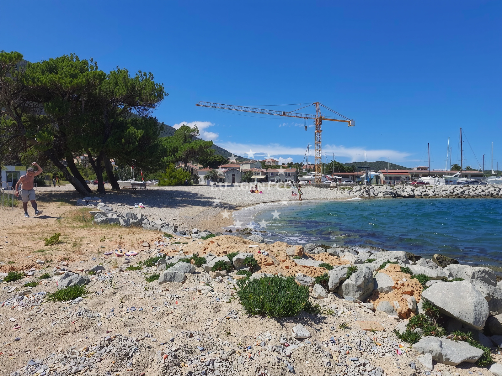 Shoreline and swimming area at Mirna beach in Ul. Vladimira Gortana 6B, Nerezine