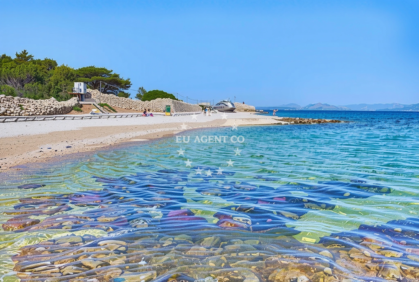 Additional view of Mis beach in , Supetar