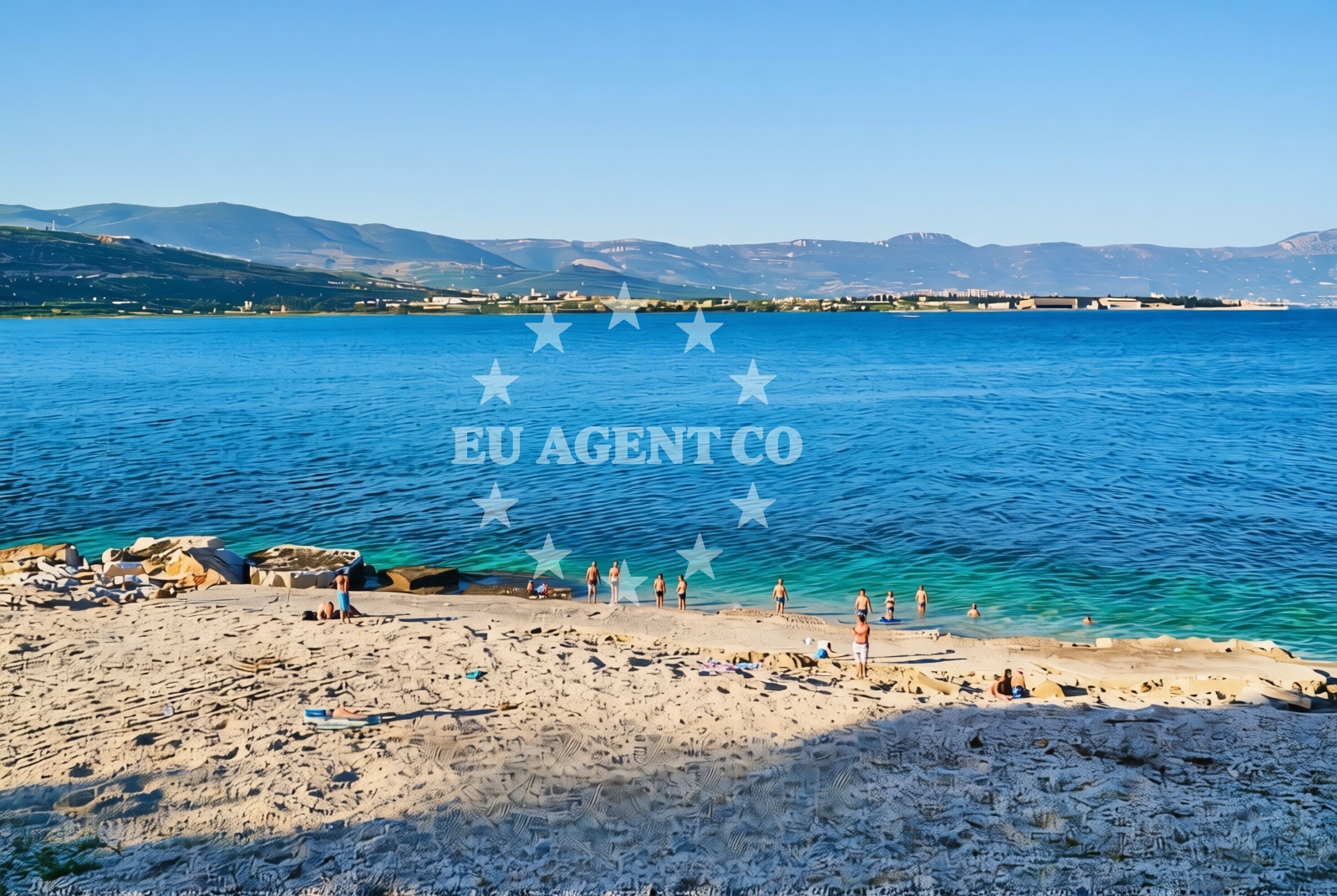 Shoreline and swimming area at Miševac, Trogir Beach in Miševac