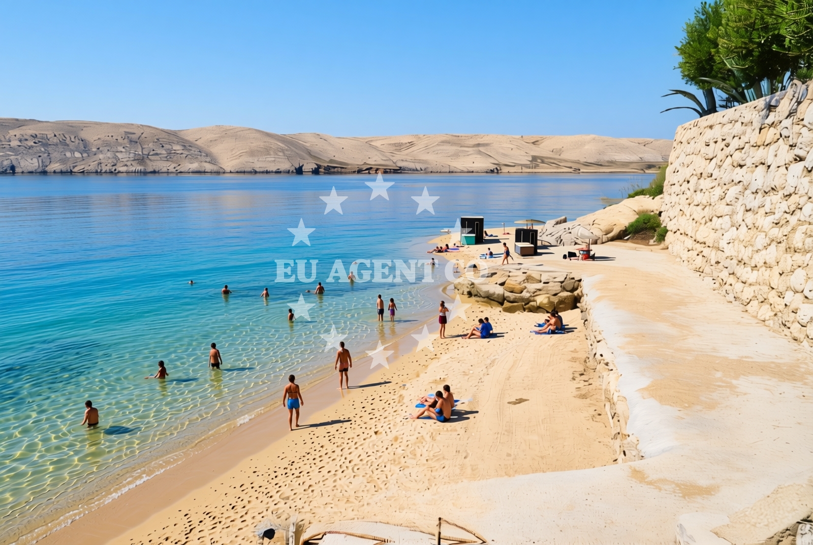 Shoreline and swimming area at Miškovići (Pag): beaches and coves (3) in Miškovići (Pag)