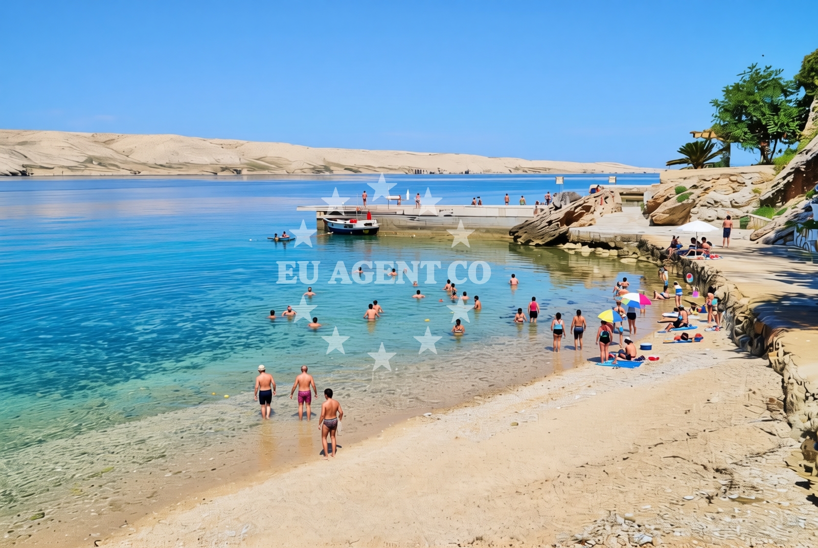 Sea and coastal view of Miškovići zapad, Miškovići (Pag) Beach in Miškovići zapad