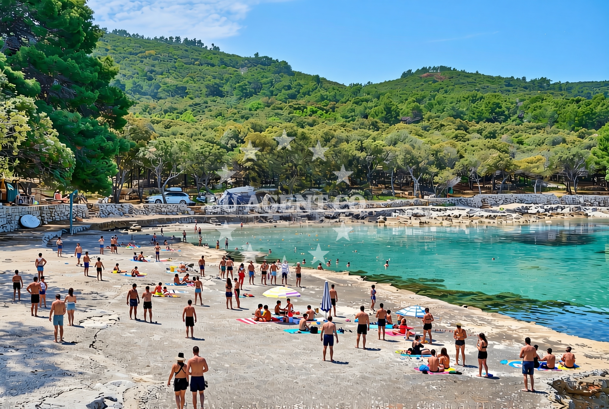 Overview of Mlaska (FKK), Sućuraj (Hvar) Beach in Mlaska (FKK)