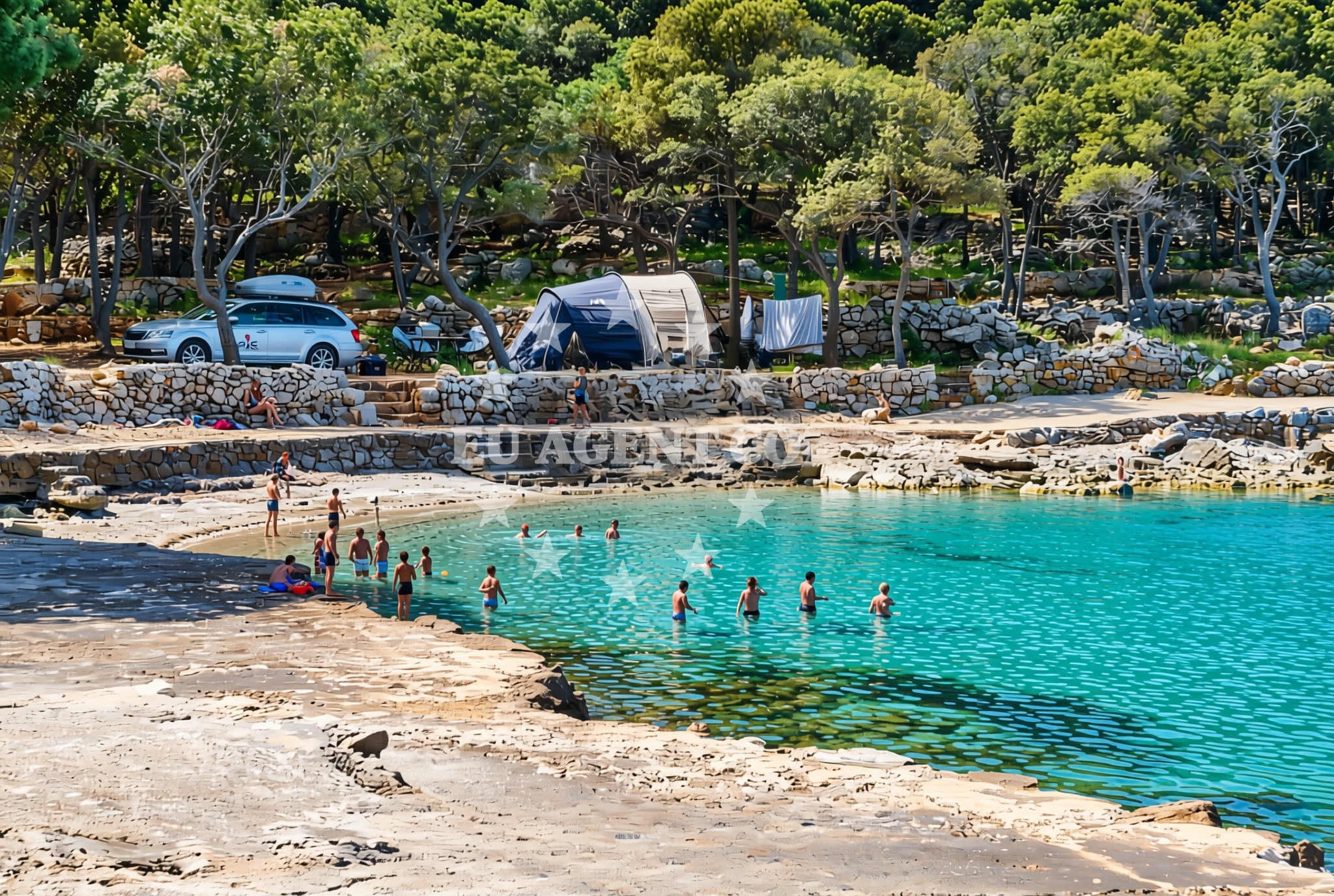 Sea and coastal view of Mlaska (FKK), Sućuraj (Hvar) Beach in Mlaska (FKK)