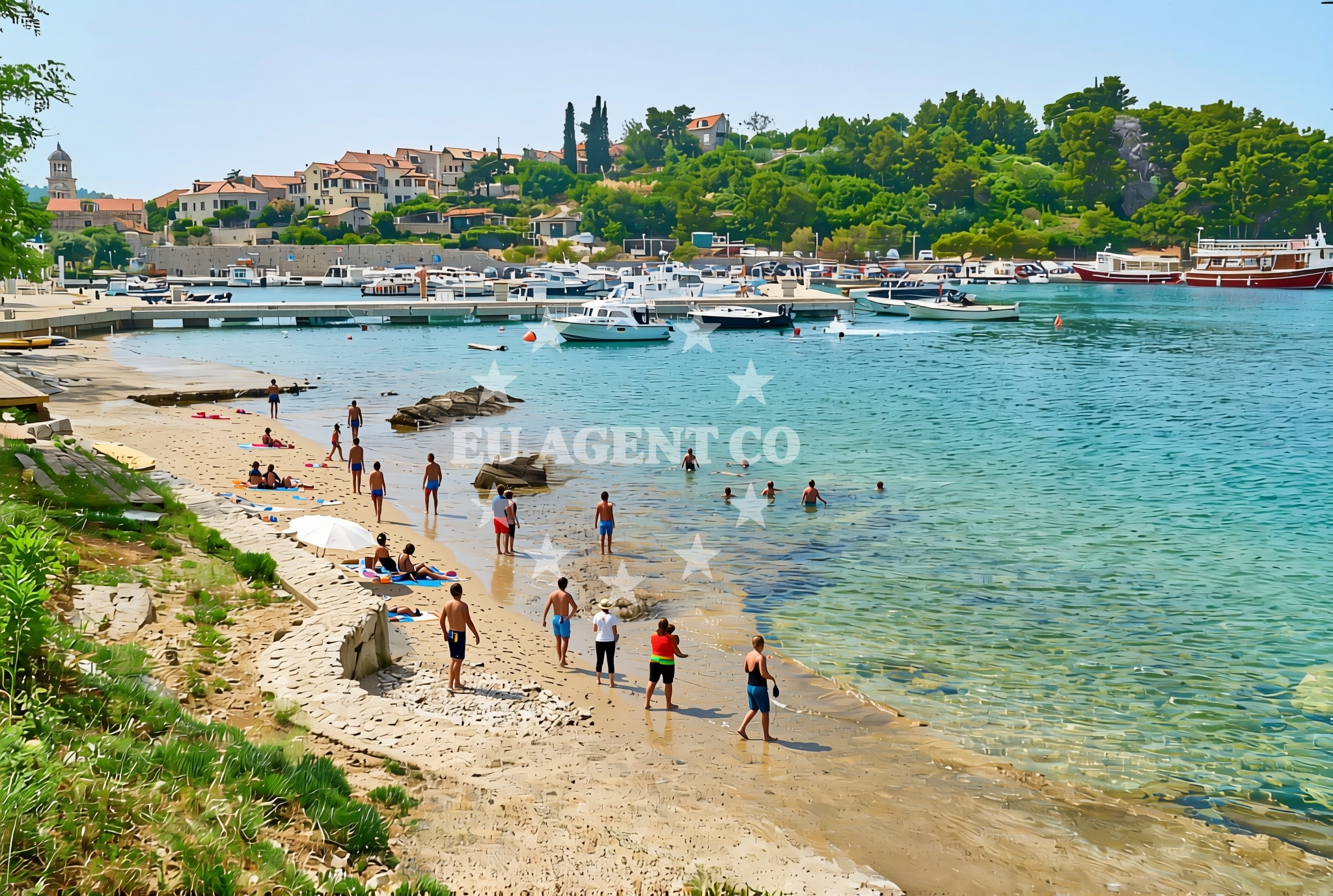 Overview of Močići: beaches and coves in Močići