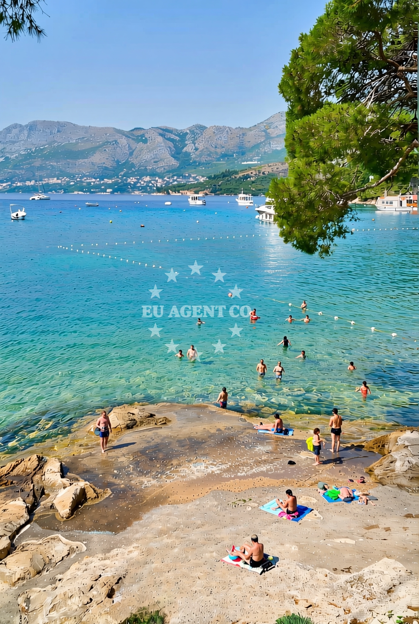 Sea and coastal view of Močići: beaches and coves in Močići