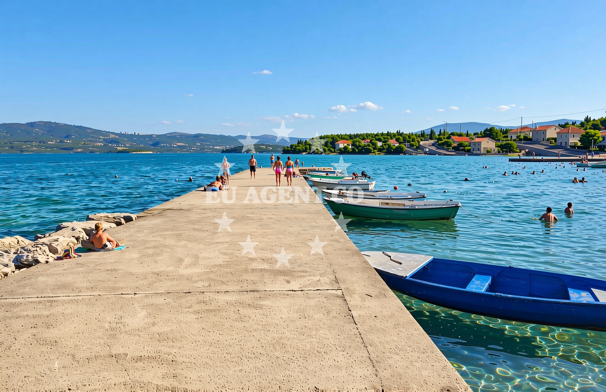 Beach facilities and surroundings at Mokrica, Sonković Beach in Mokrica