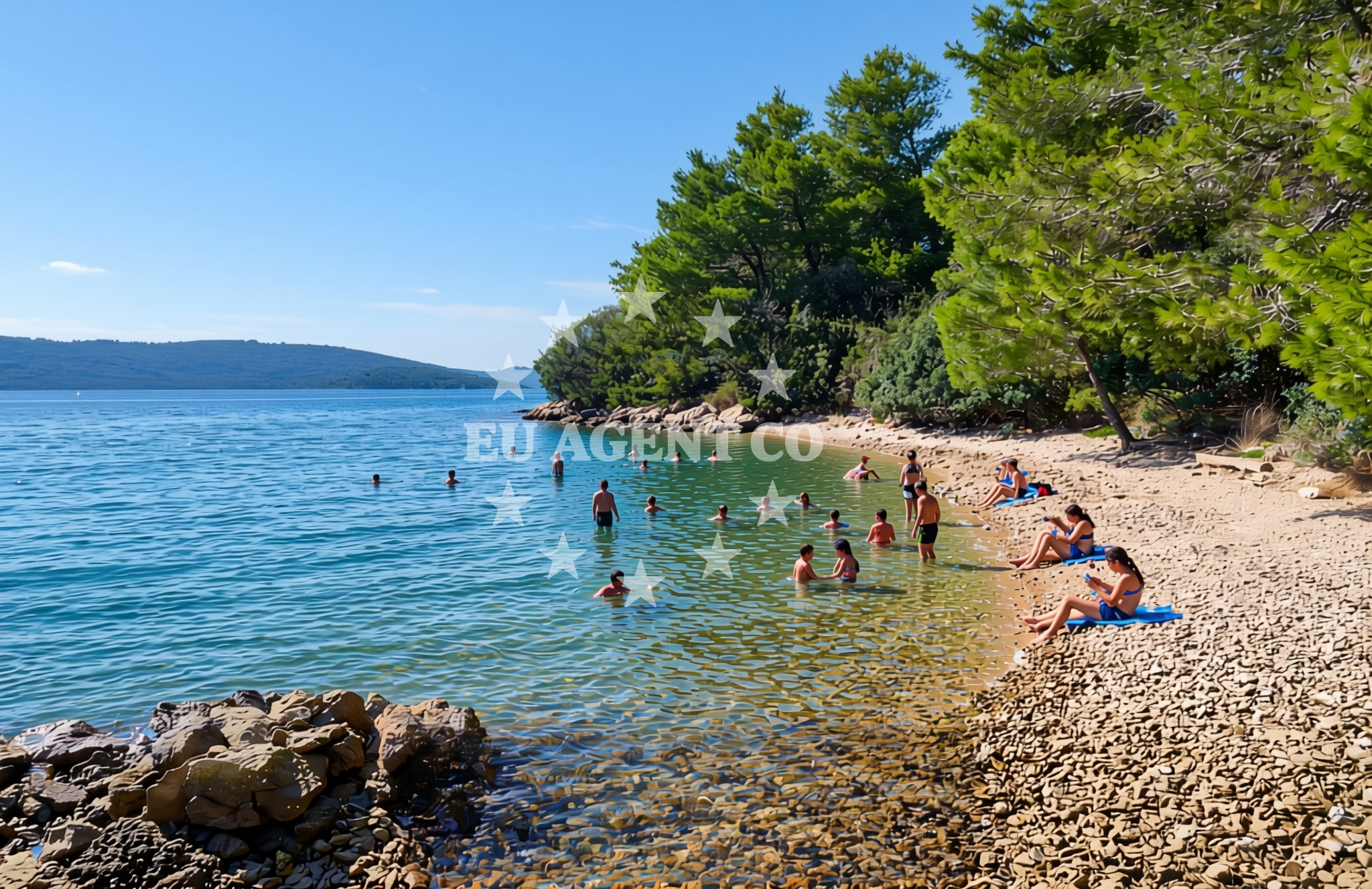 Overview of Molat (Molat): beaches and coves in Molat (Molat)