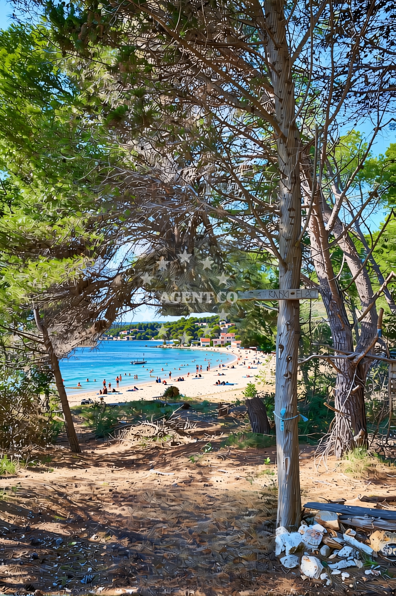 Beach facilities and surroundings at Molat (Molat): beaches and coves in Molat (Molat)
