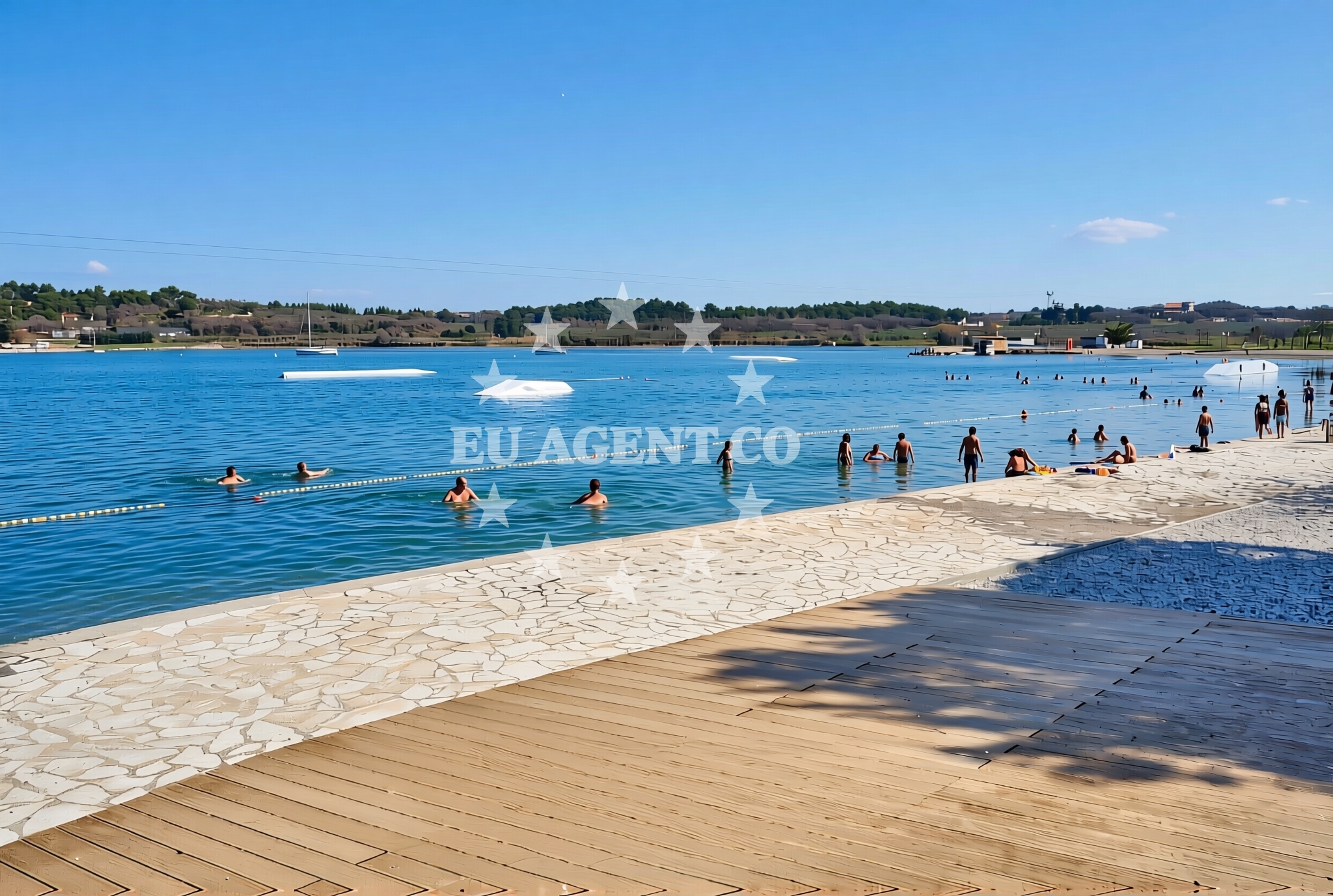 Sea and coastal view of Molindrio, Poreč Beach in Molindrio