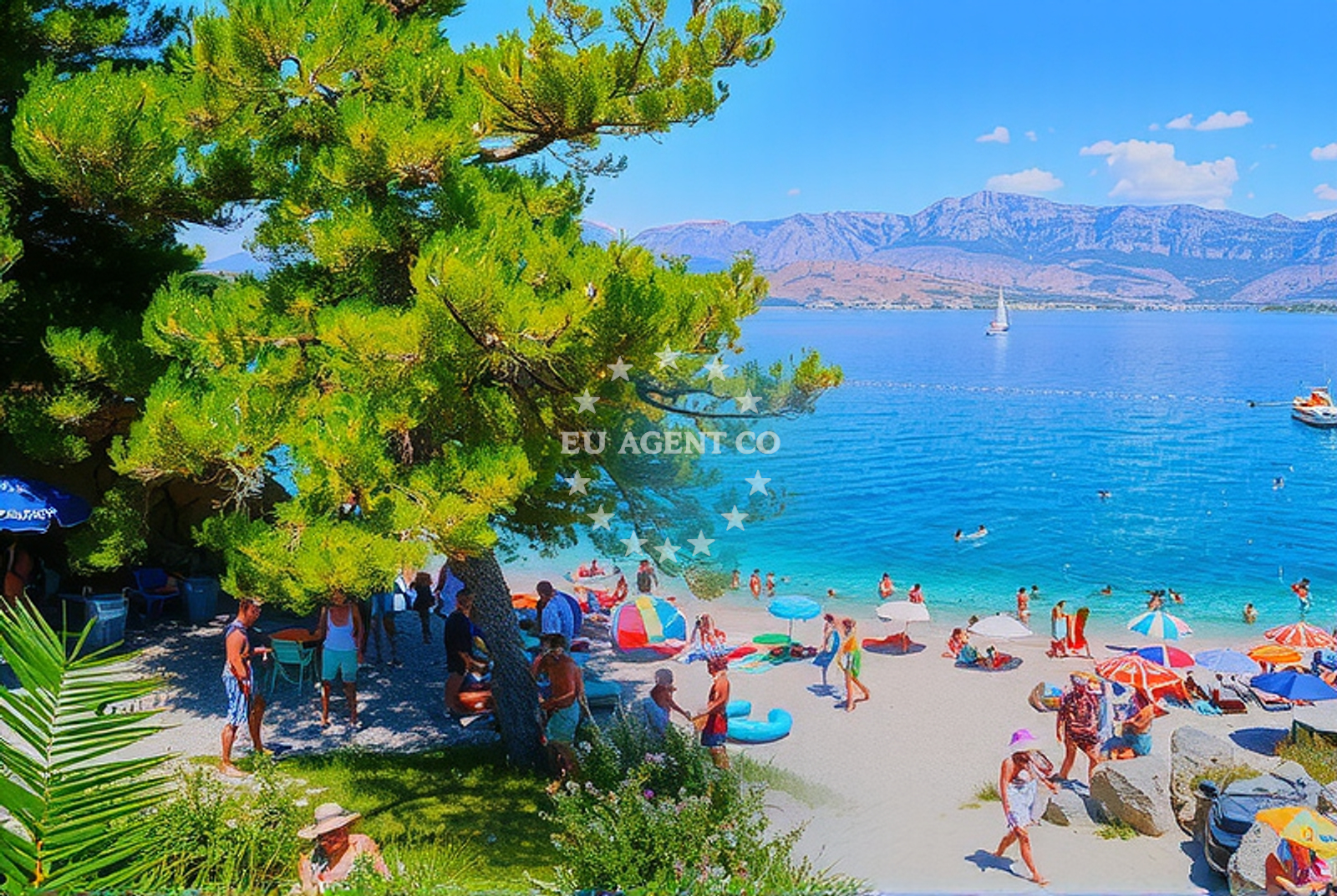 Additional view of Molo Lozna beach in Grodac, Postira