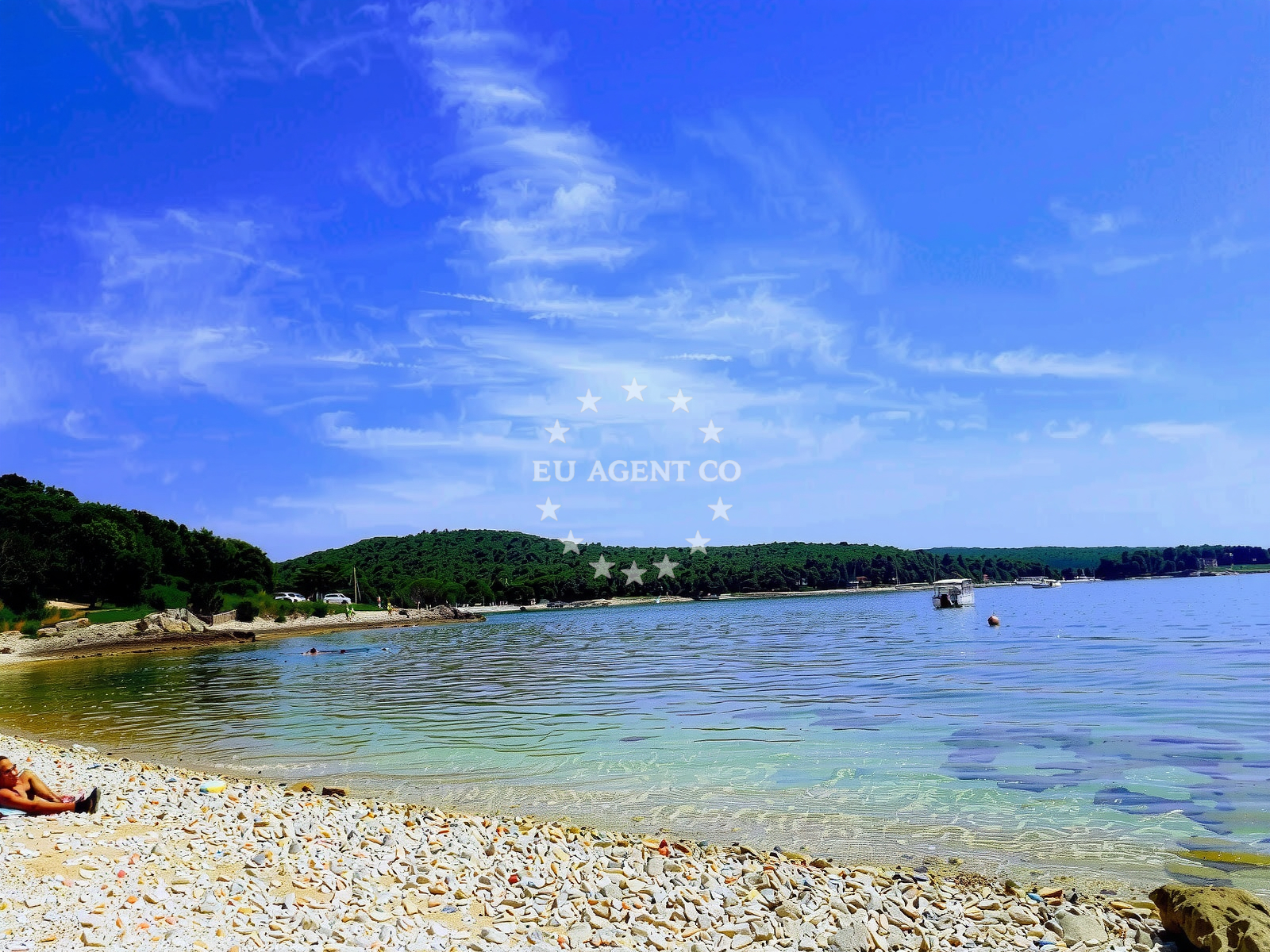 Sea and coastal view of Mon Perin beach in San Pol 1, Bale