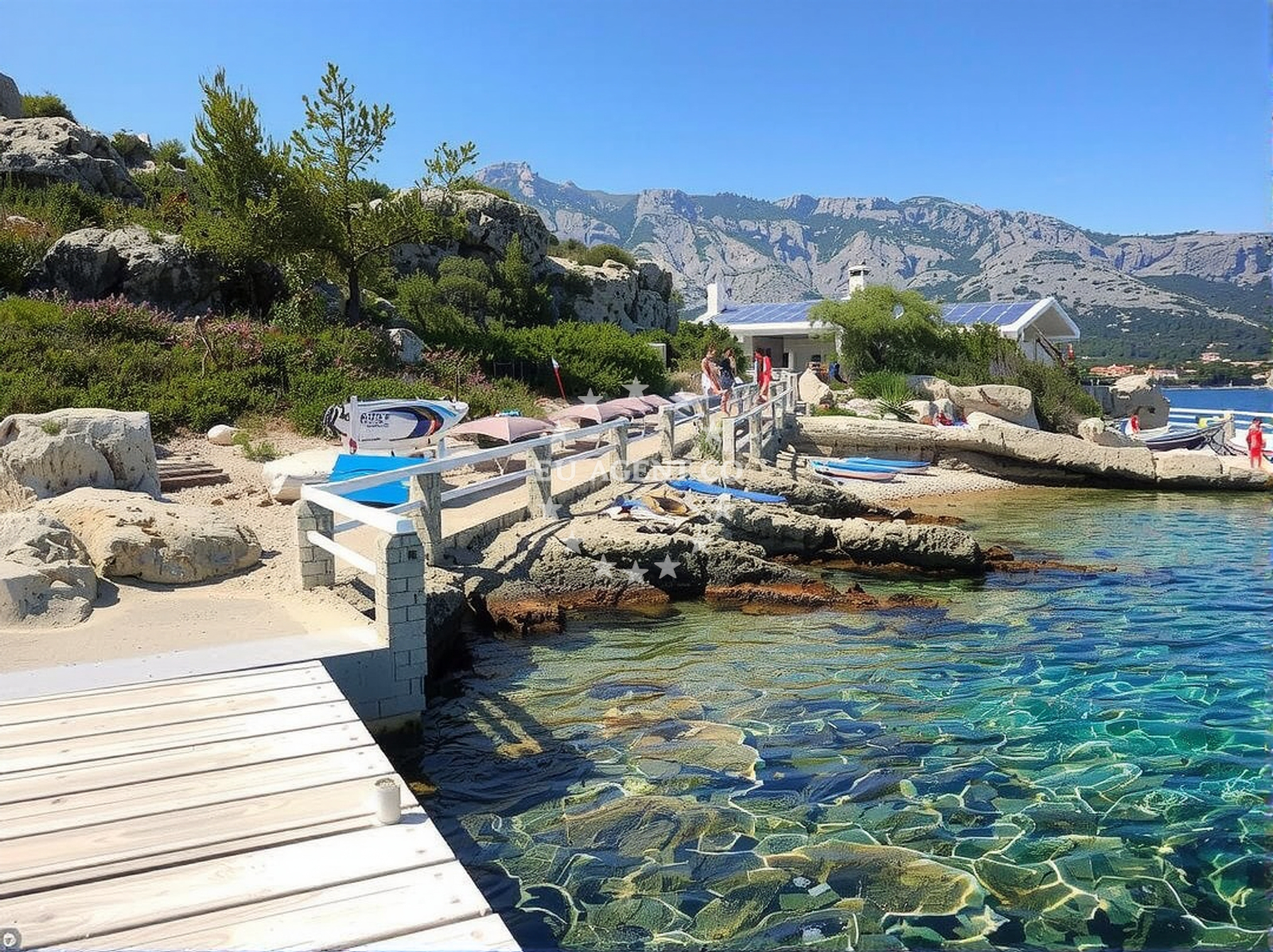 Shoreline and swimming area at Moro beach in Gornje Čelo 32, Dubrovnik