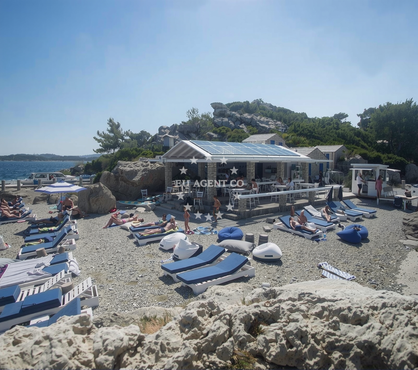 Beach facilities and surroundings at Moro beach in Gornje Čelo 32, Dubrovnik