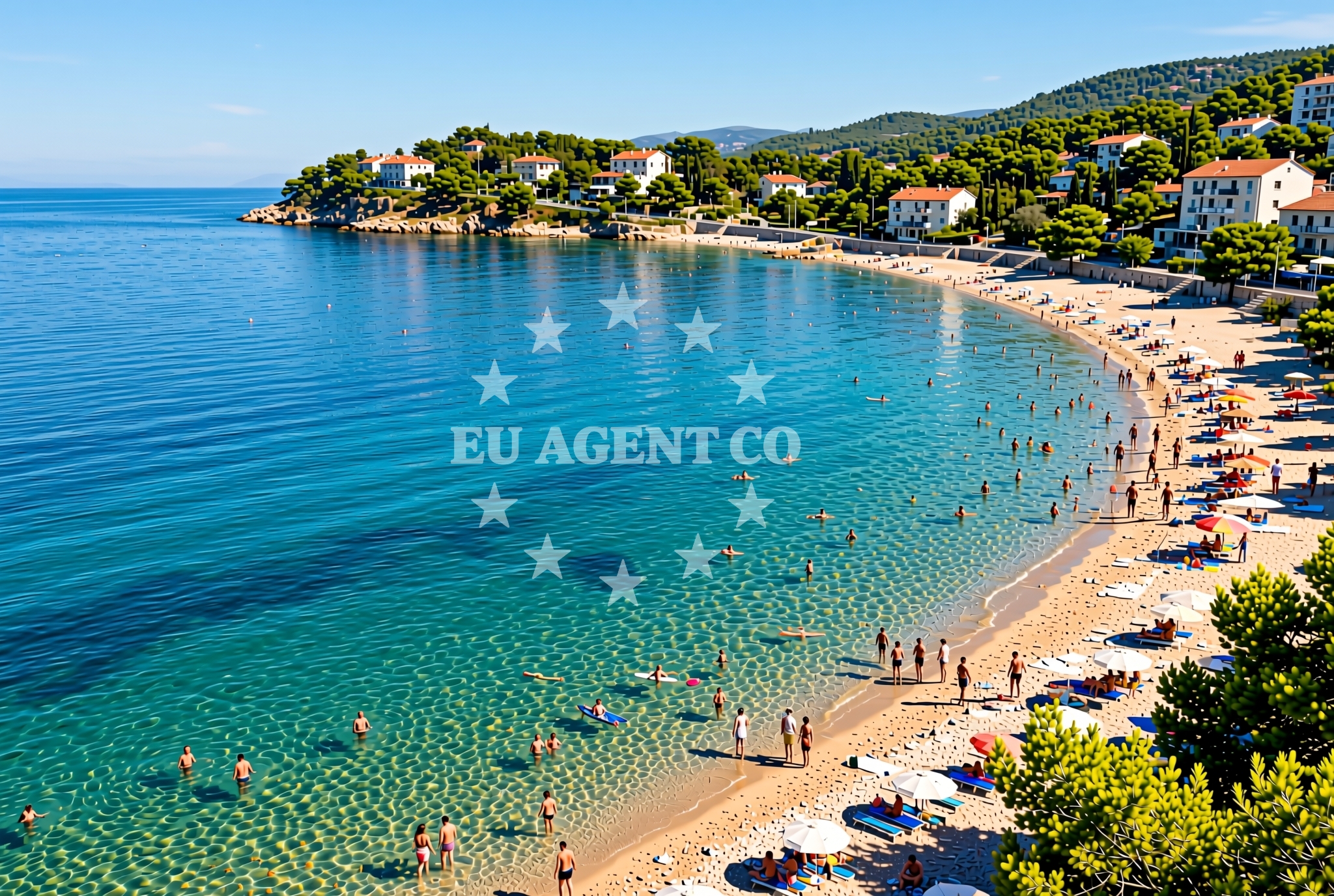 Shoreline and swimming area at Mošćenička Draga: beaches and coves (6) in Mošćenička Draga