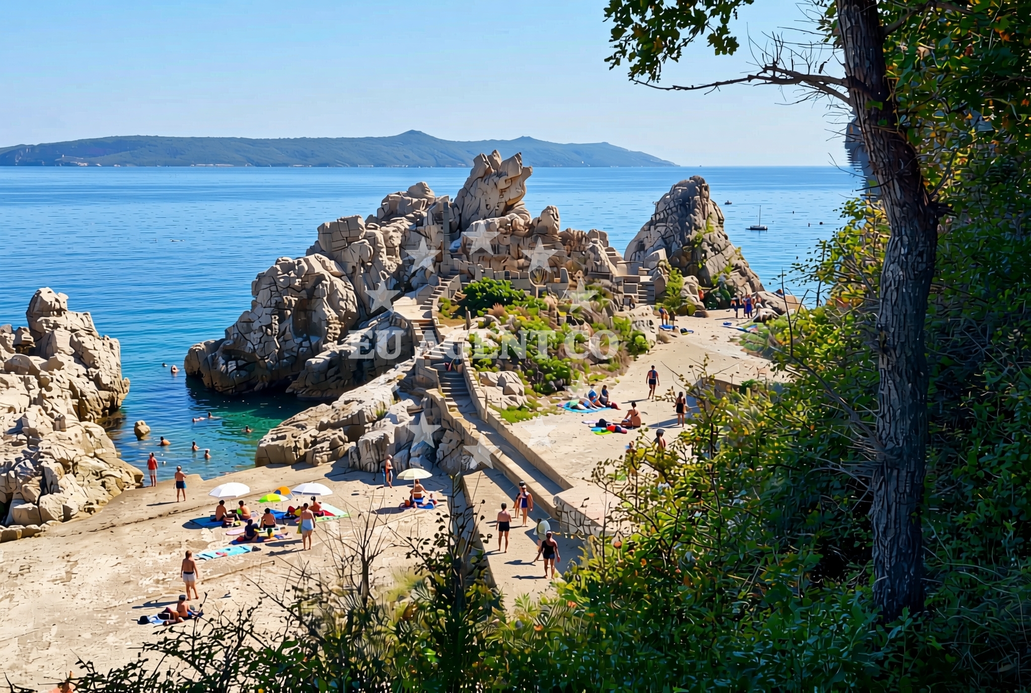 Sea and coastal view of Mošćenička Draga: beaches and coves (6) in Mošćenička Draga