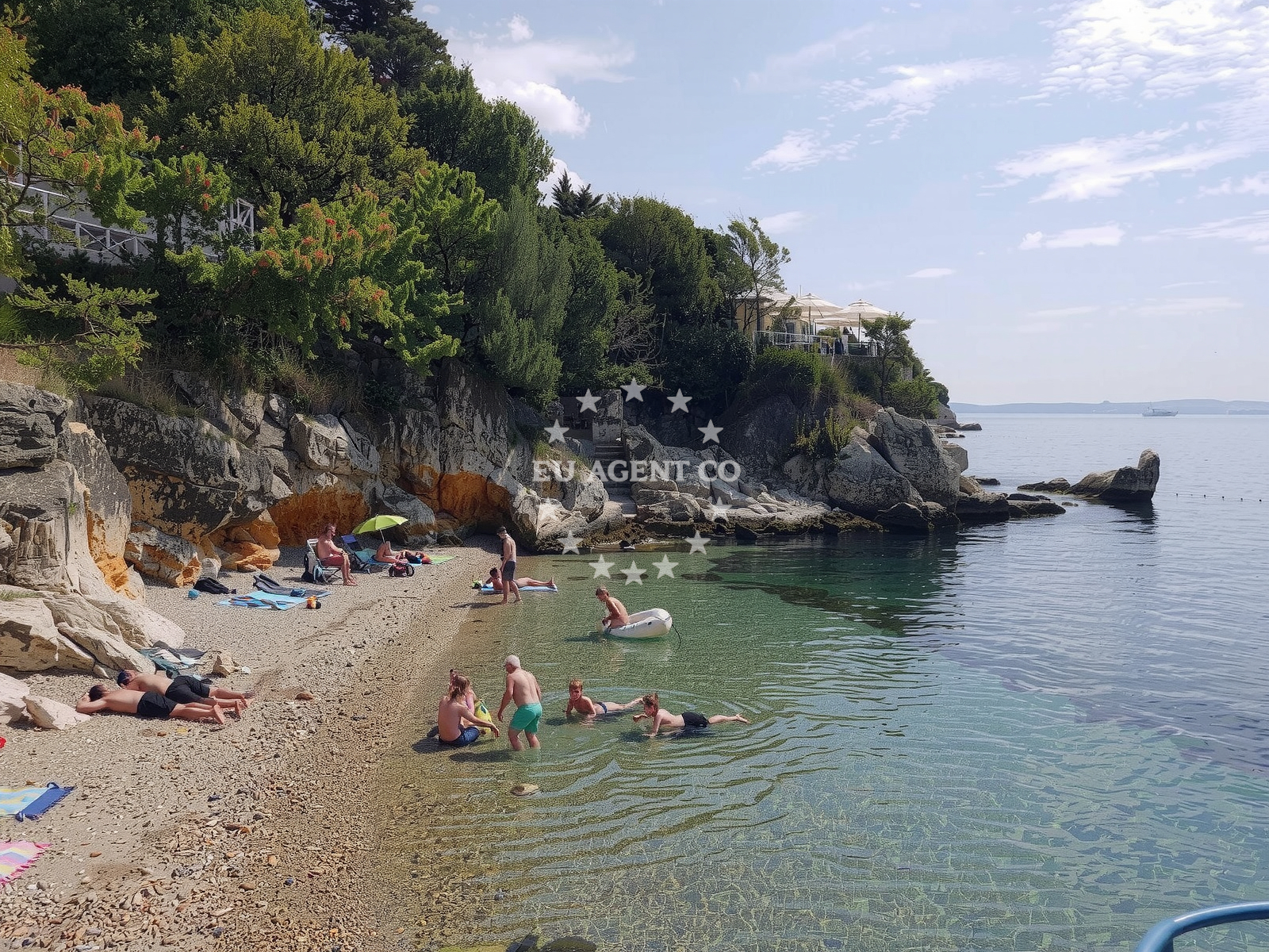 Shoreline and swimming area at Mosquito beach in Ulica Elvira Vrha 20, Rijeka
