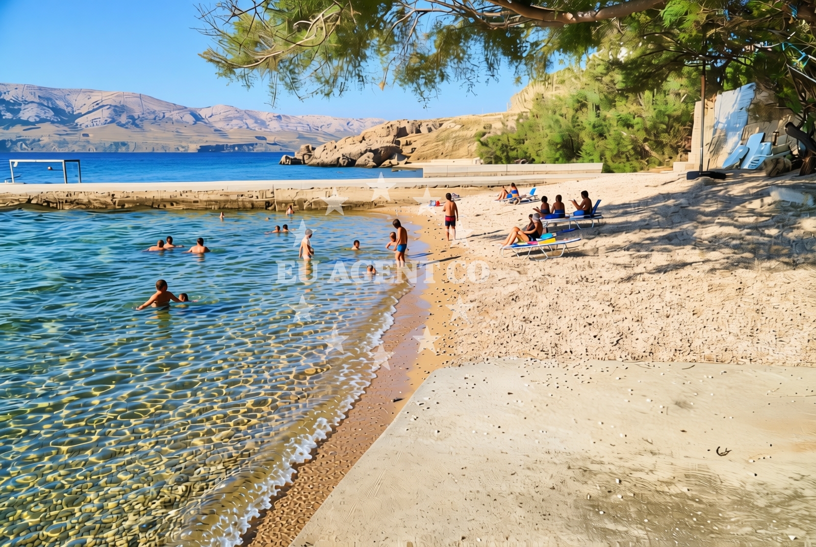 Overview of Mrka punta istok, Metajna (Pag) Beach in Mrka punta istok