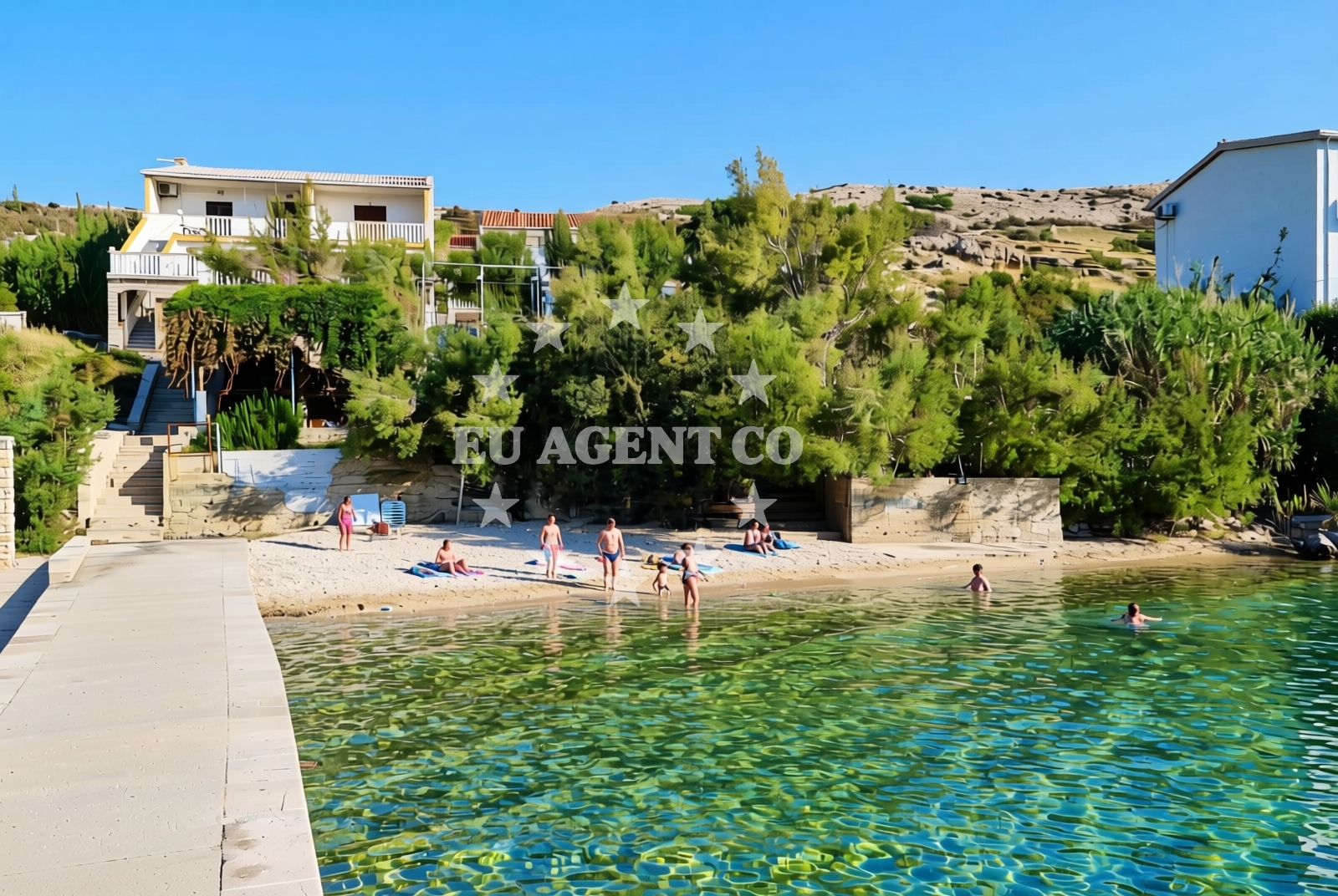 Shoreline and swimming area at Mrka punta istok, Metajna (Pag) Beach in Mrka punta istok