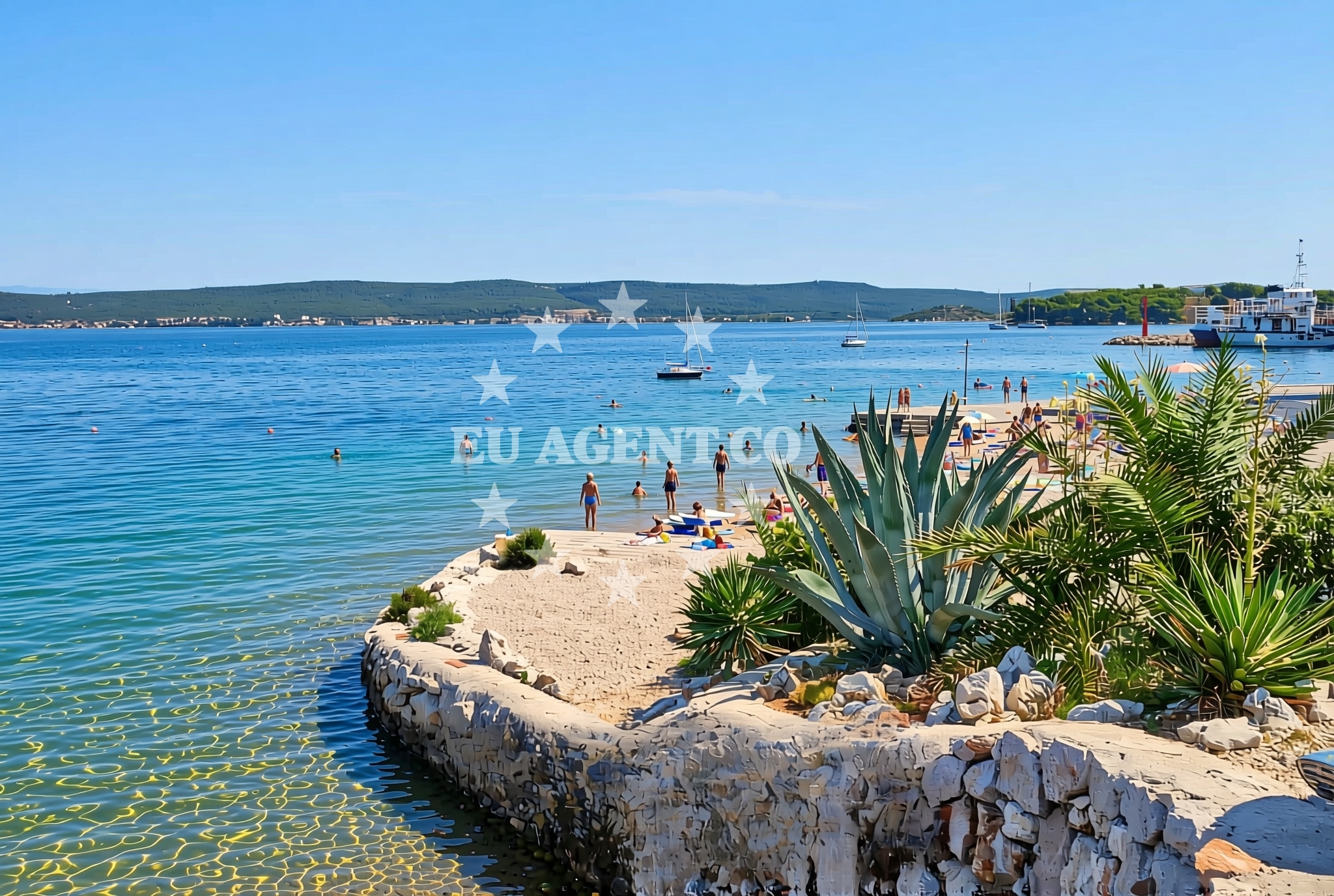Shoreline and swimming area at Mrljane (Pašman): beaches and coves (3) in Mrljane (Pašman)