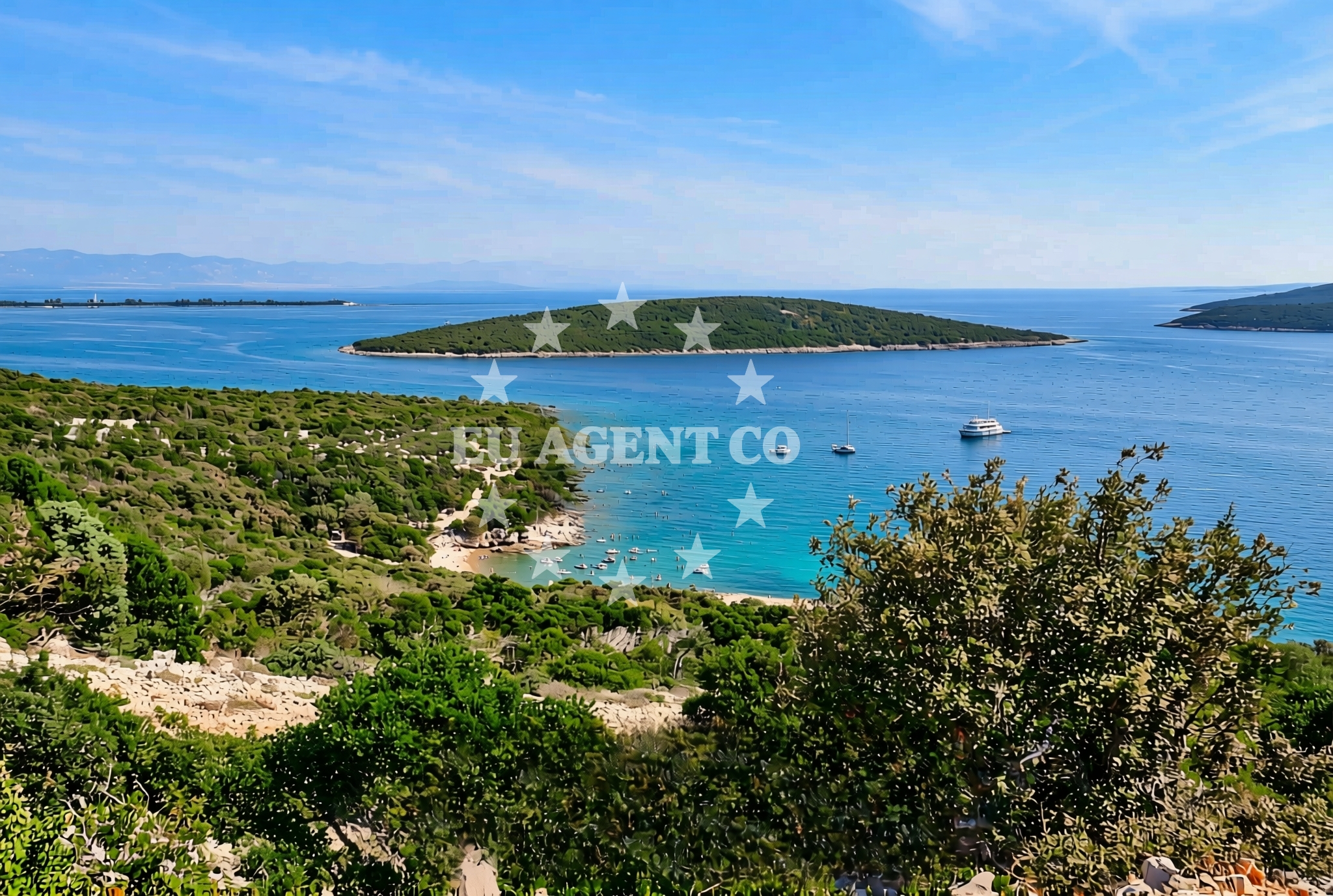Shoreline and swimming area at Mrtvaška, Veli Lošinj (Lošinj) Beach in Mrtvaška
