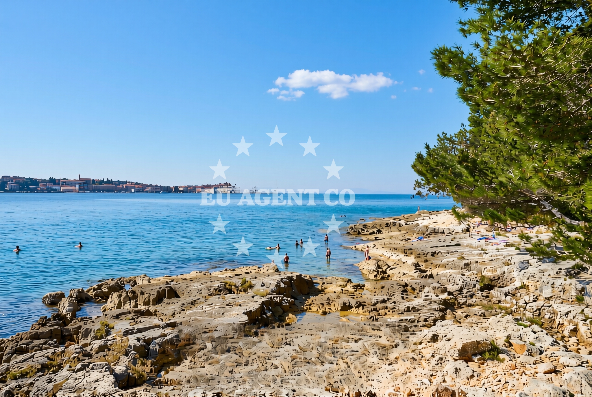 Overview of Muća, Rovinj Beach in Muća