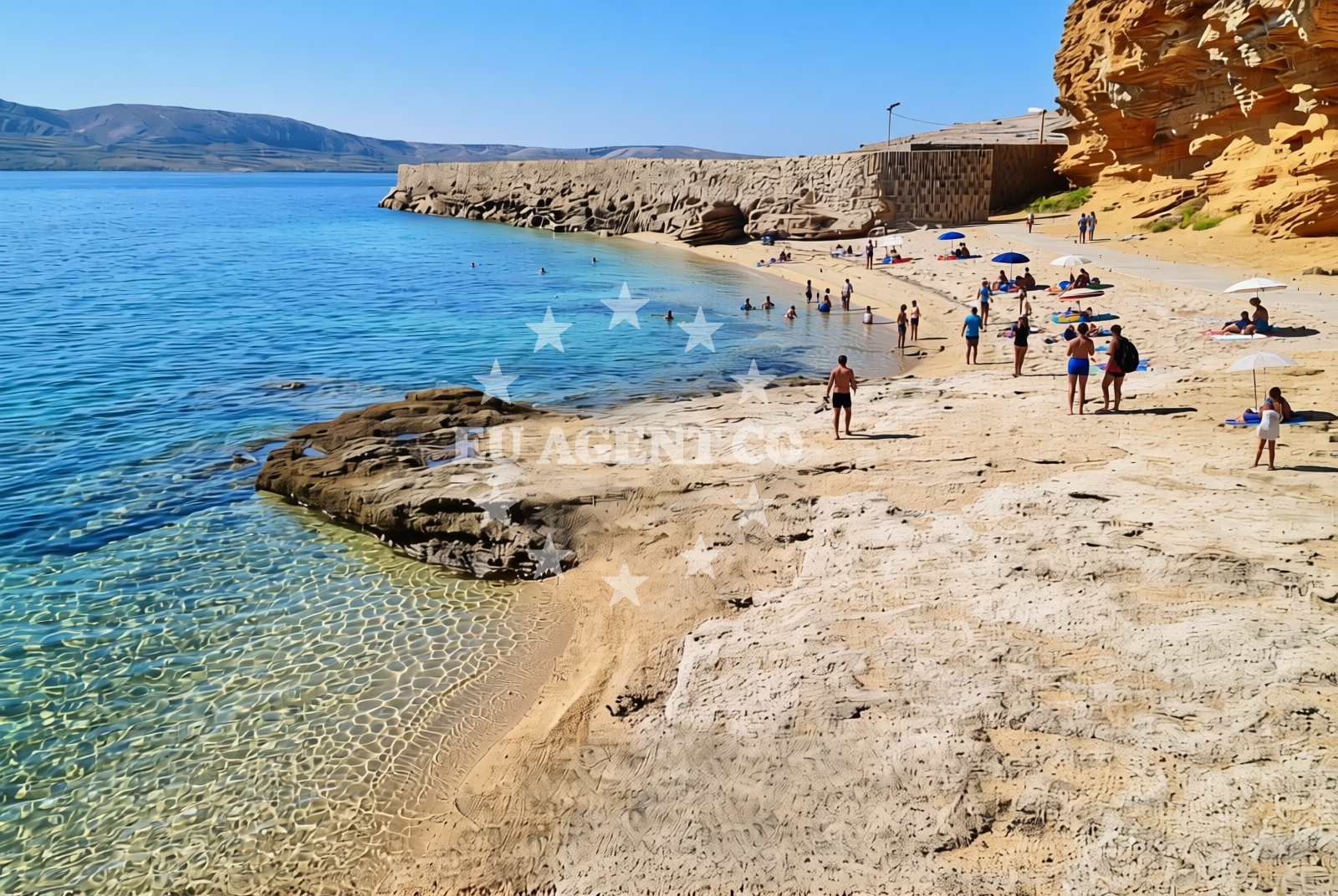 Overview of Mul, Zubovići (Pag) Beach in Mul