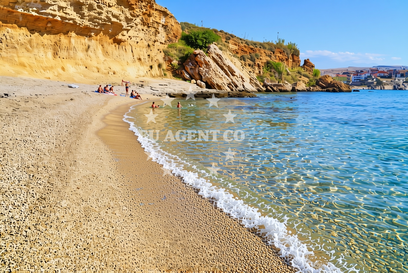 Beach facilities and surroundings at Mul, Zubovići (Pag) Beach in Mul